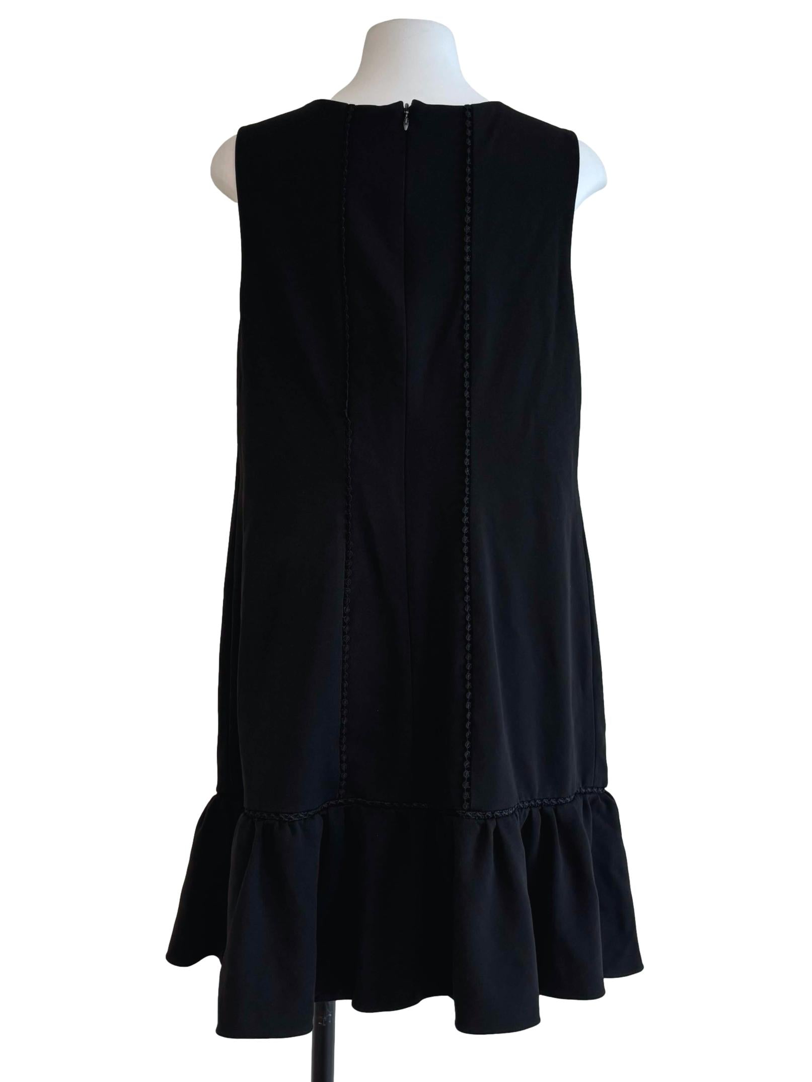 Raven Black Mini Drop Waist Dress