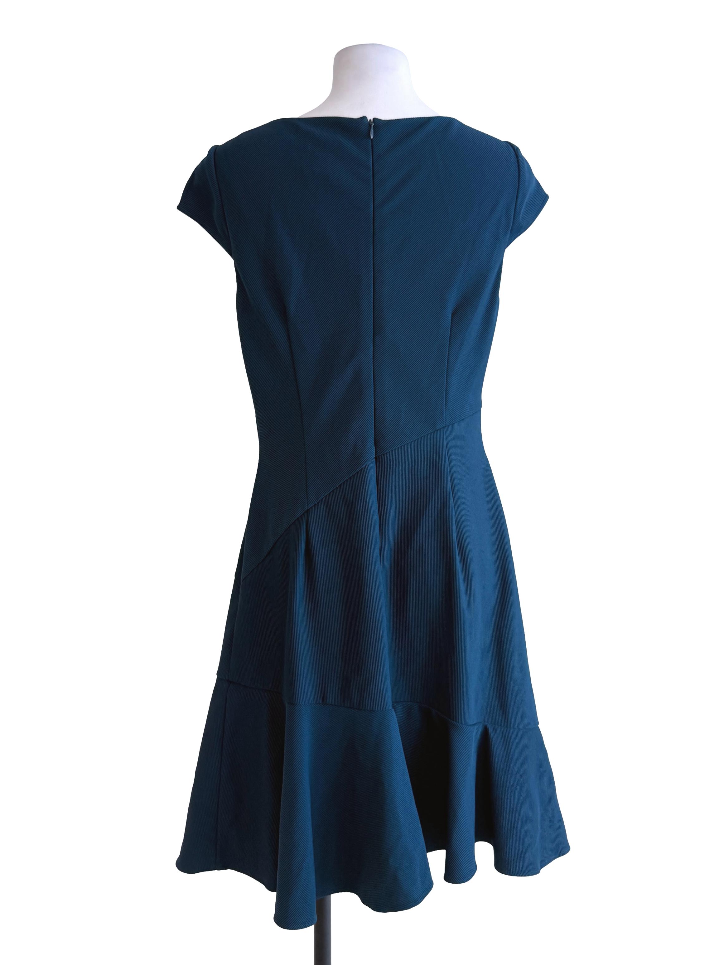 Peacock Deep Blue Sheath Dress
