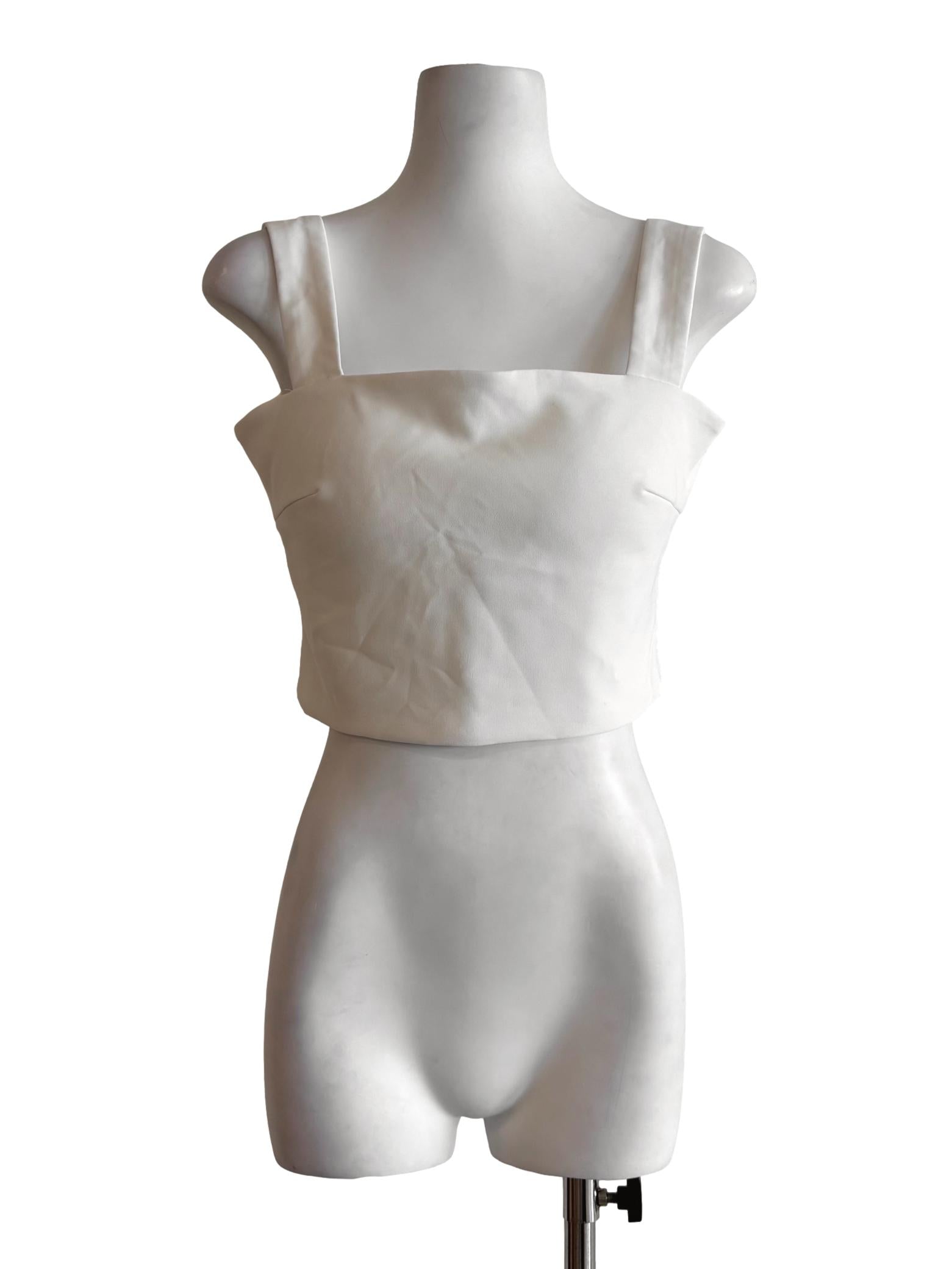 Pearl White Apron Neck Camisole