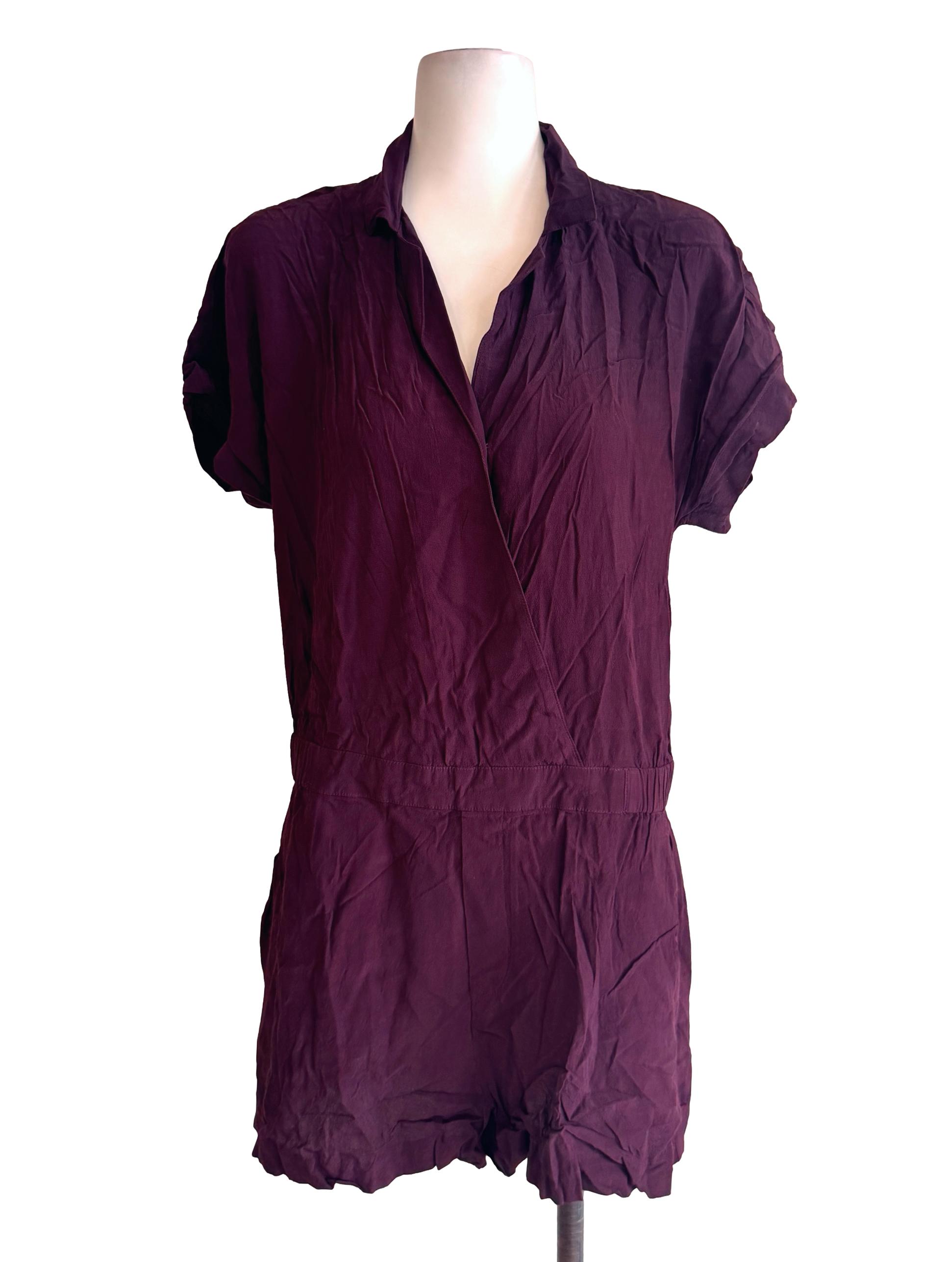 Plum Purple Collared Rompers