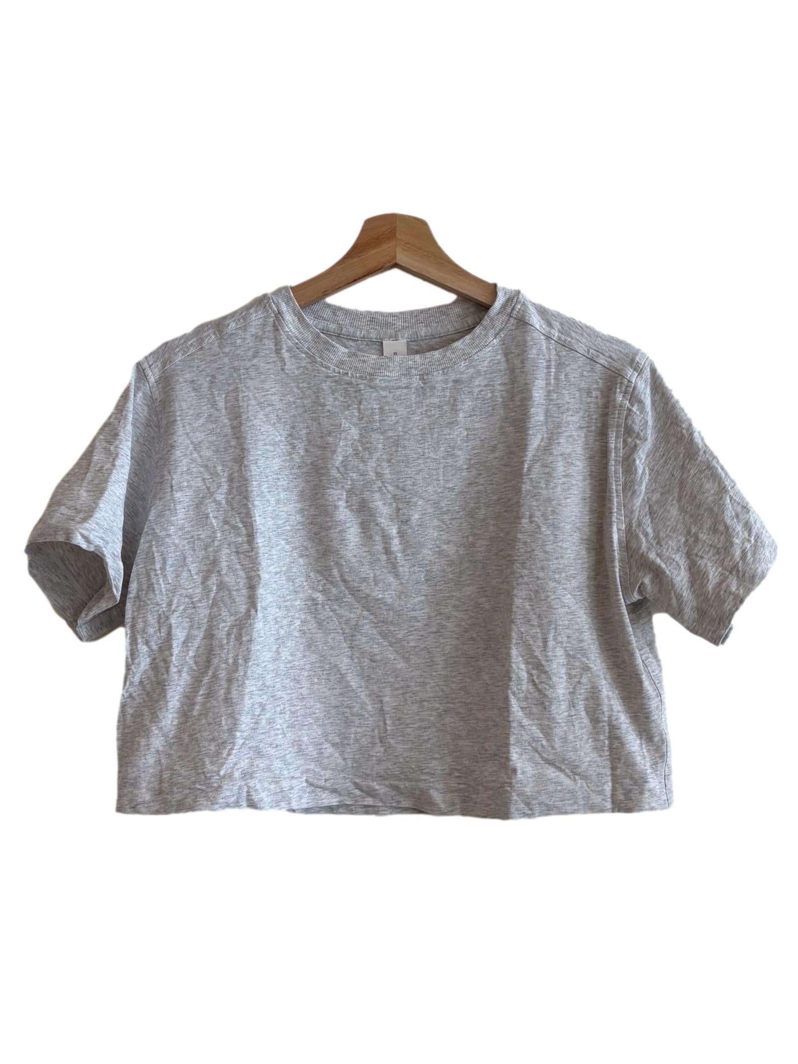 Chrome Grey Cropped Tank Top
