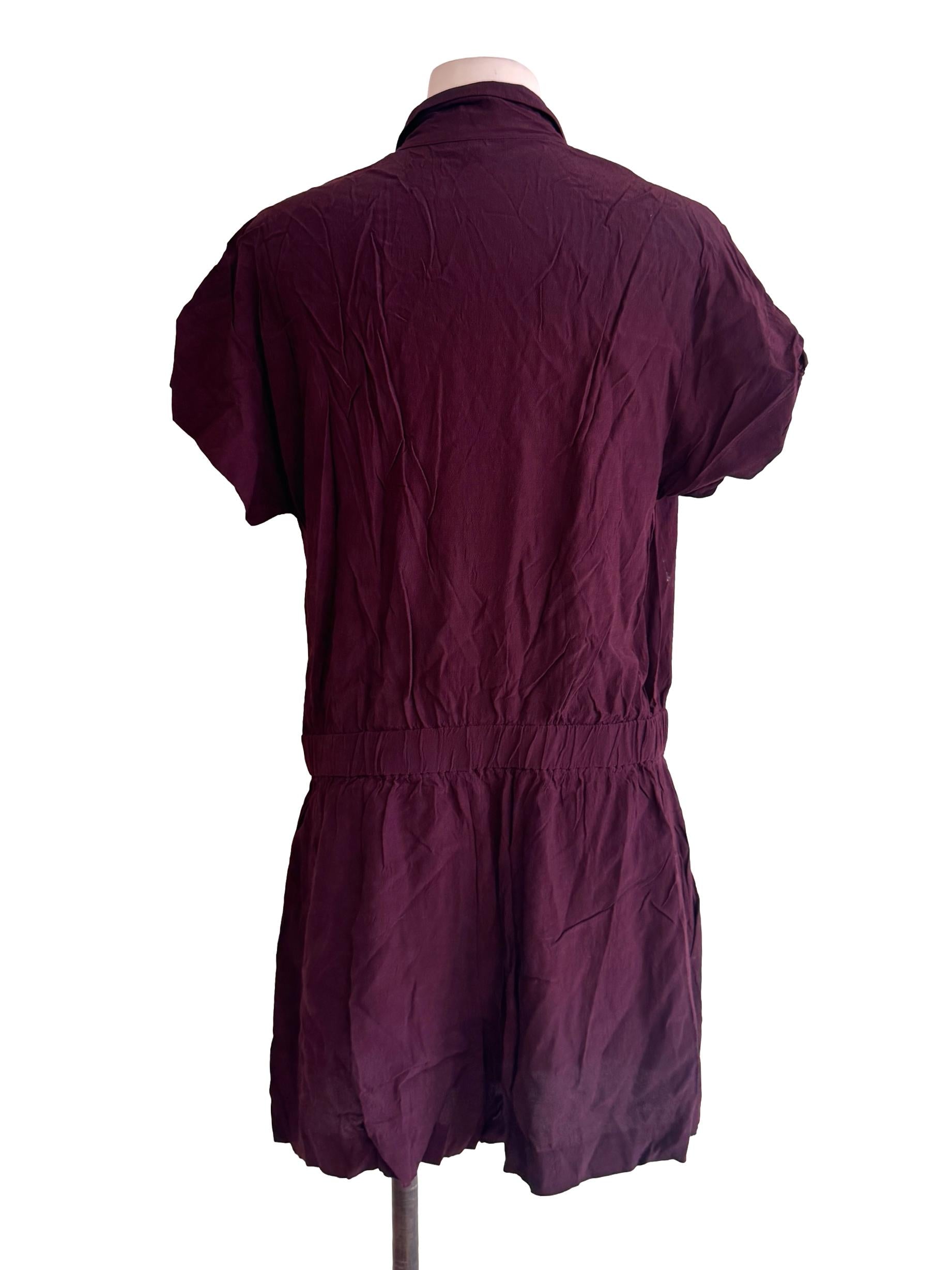 Plum Purple Collared Rompers