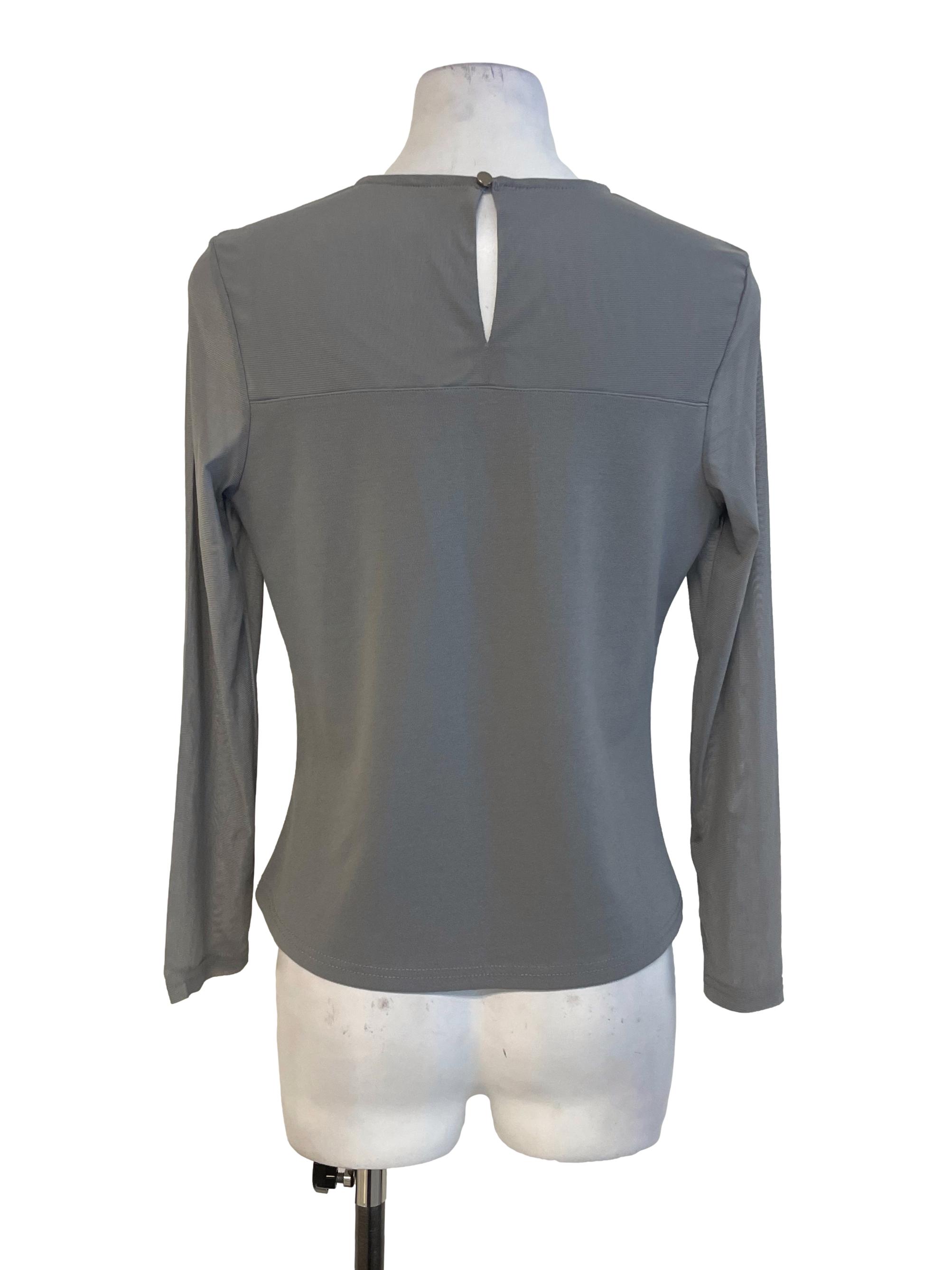 Grey Long Sleeve Top