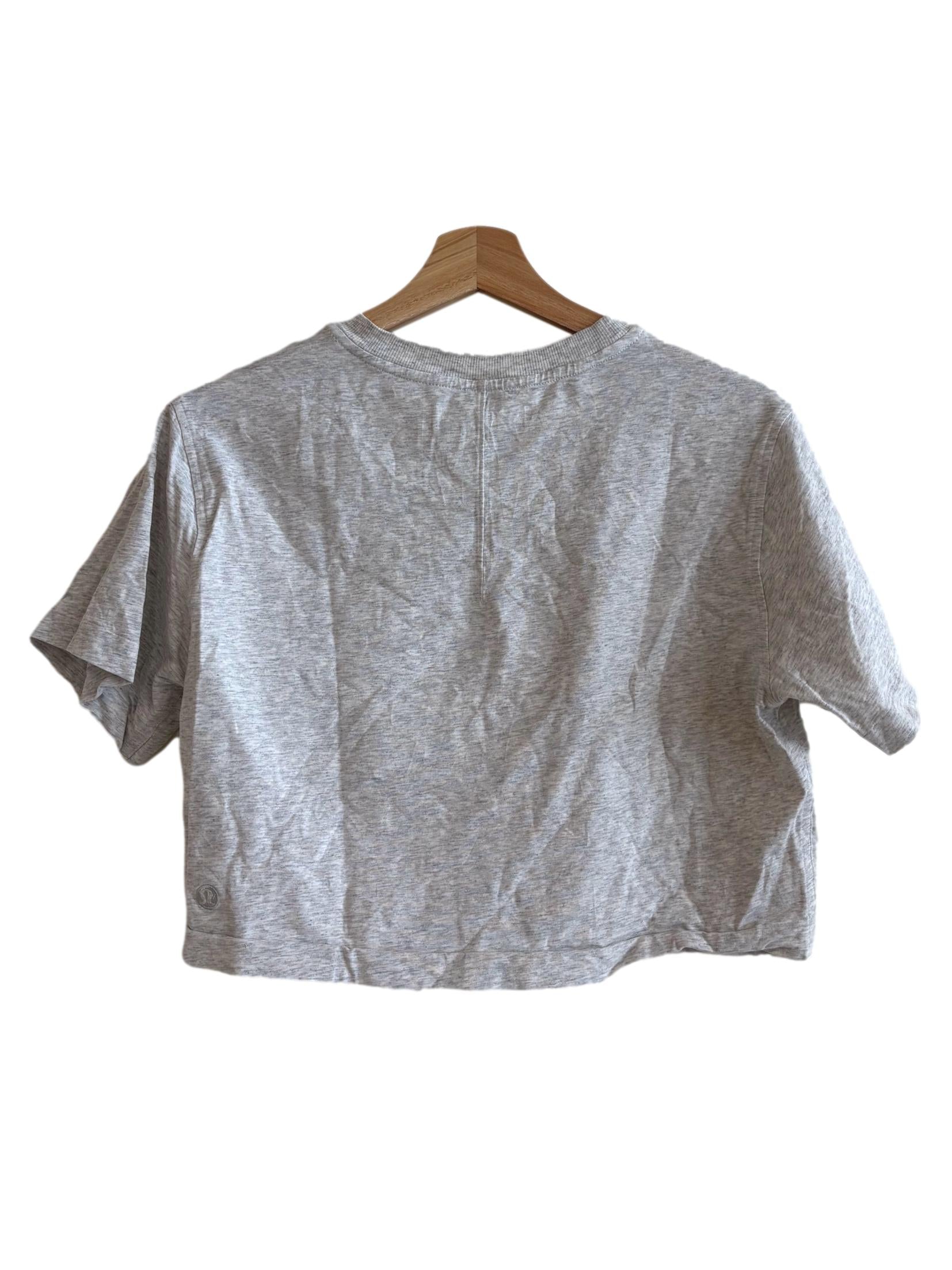 Chrome Grey Cropped Tank Top