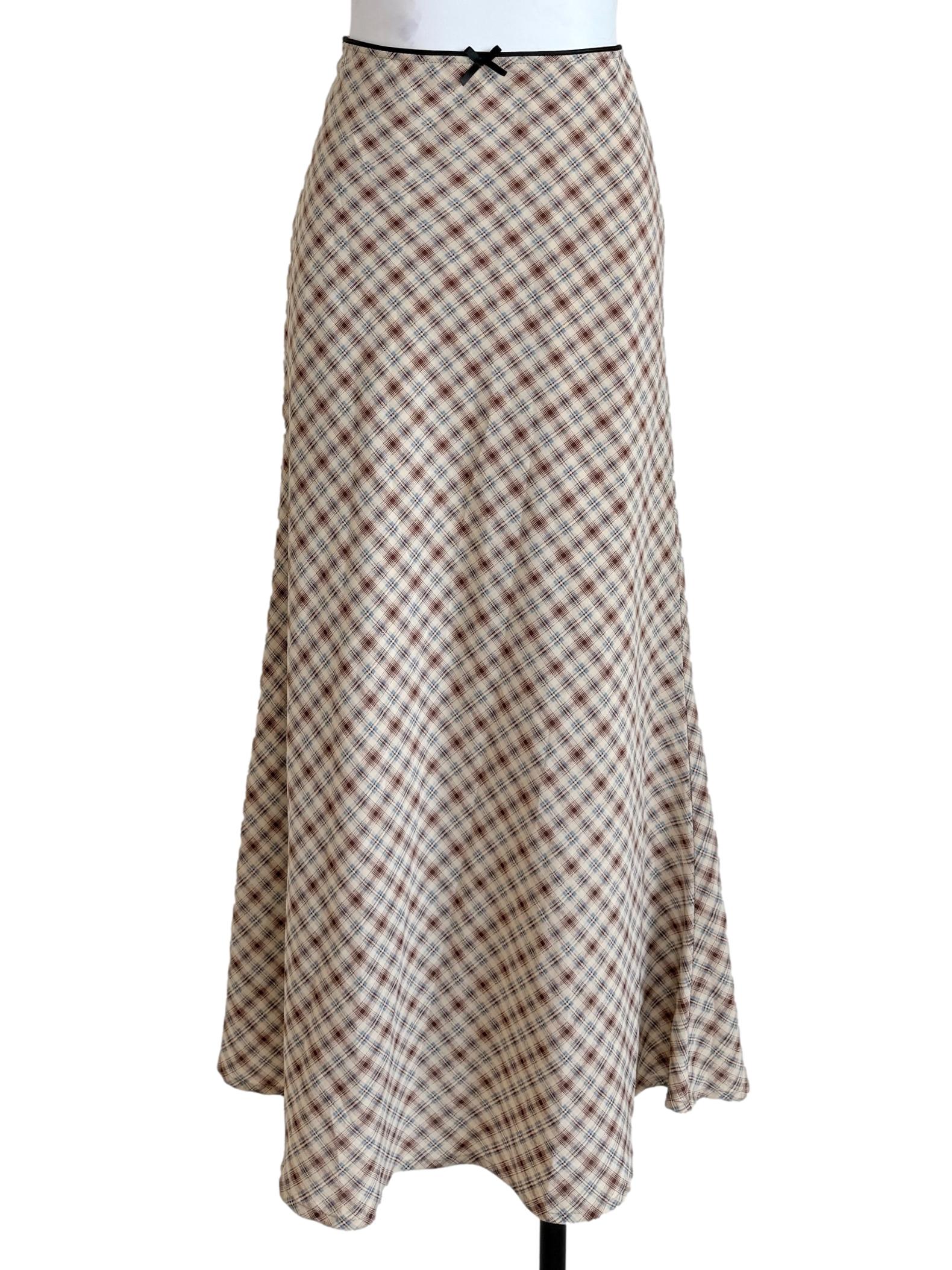 Tortilla Brown Checkered Skirt