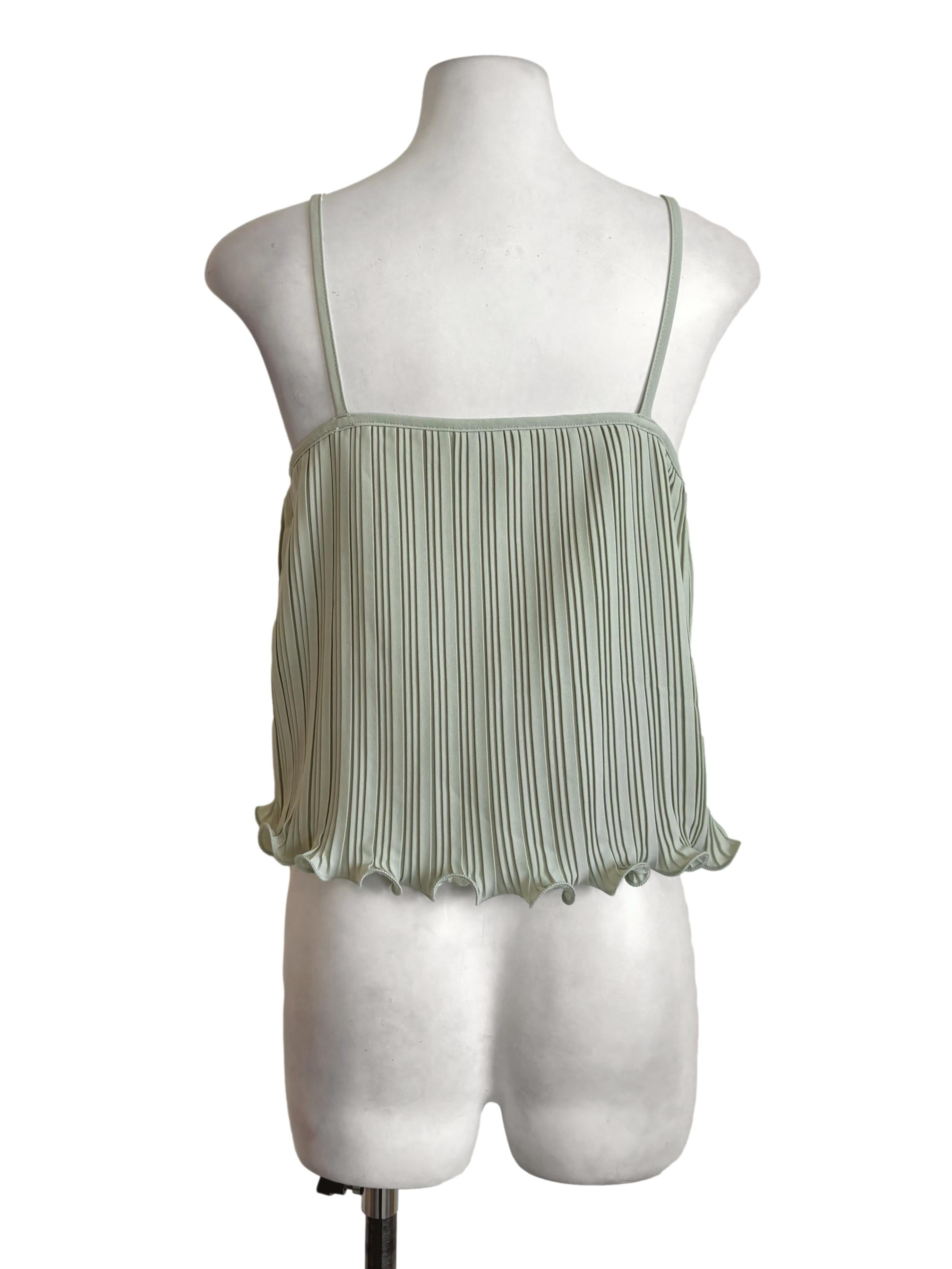 Light Olive Pleated Tank Top TCL