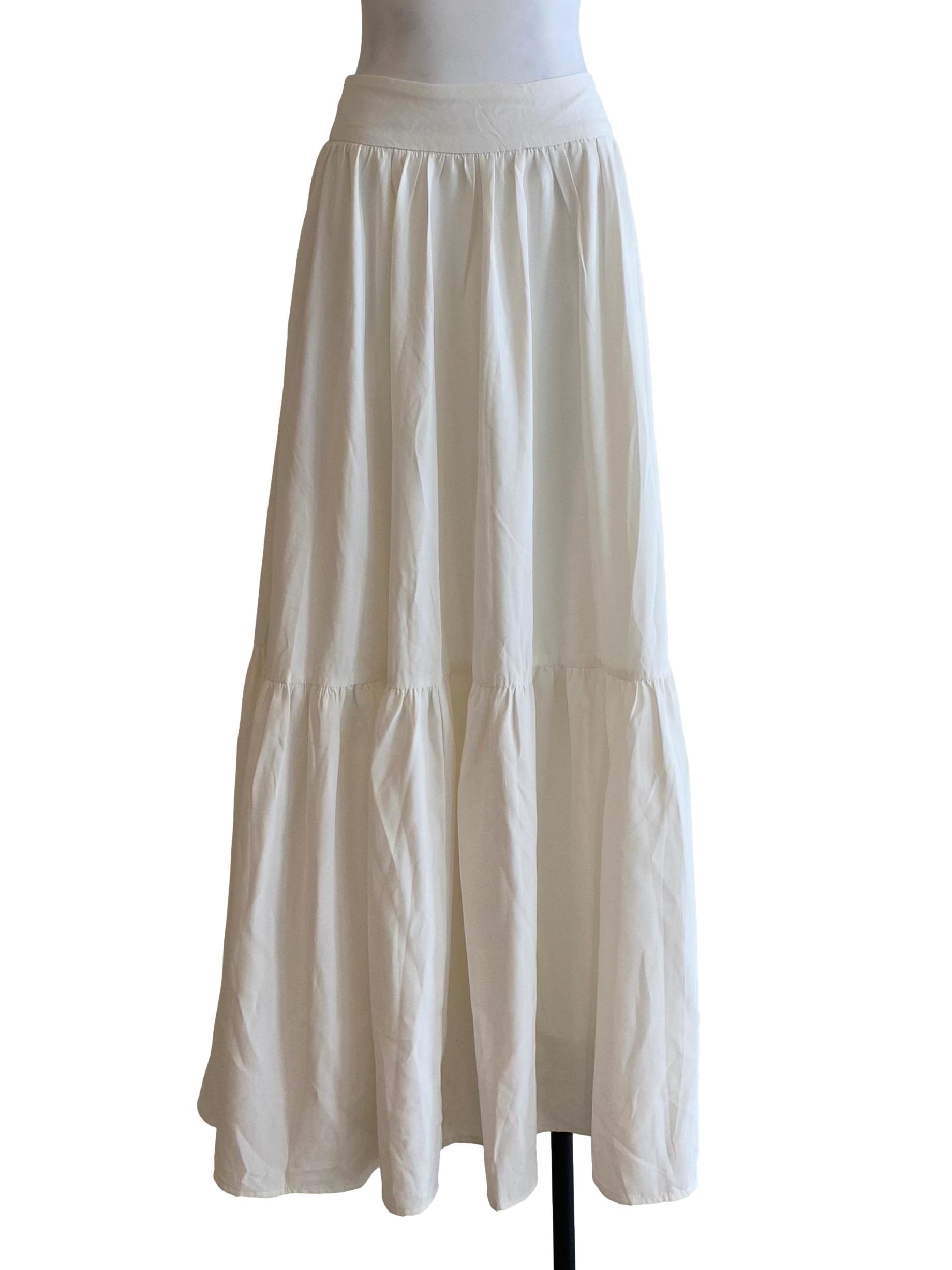 Alabaster White Gypsy Skirt