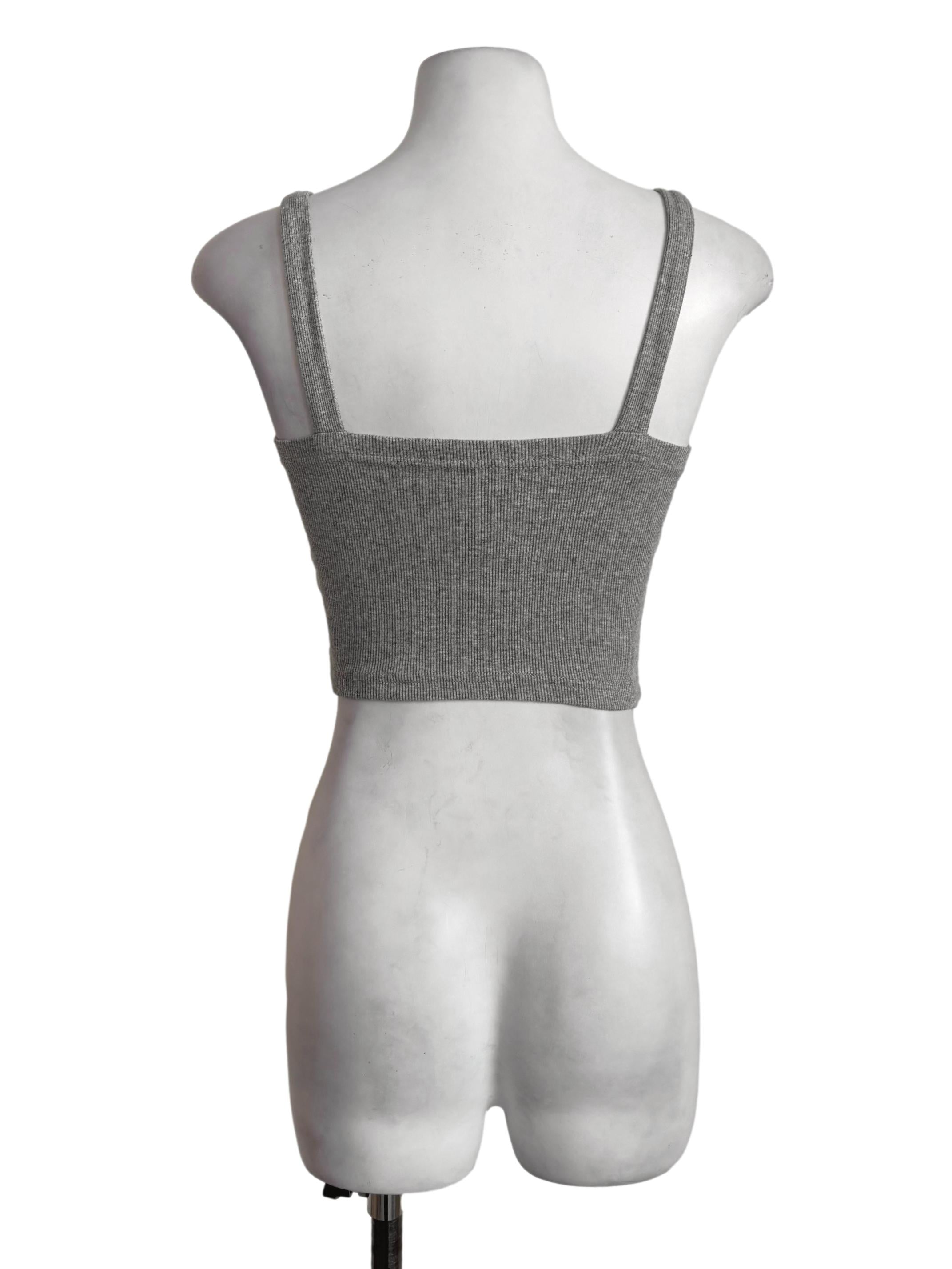 Grey Knitted Cropped Cami TCL