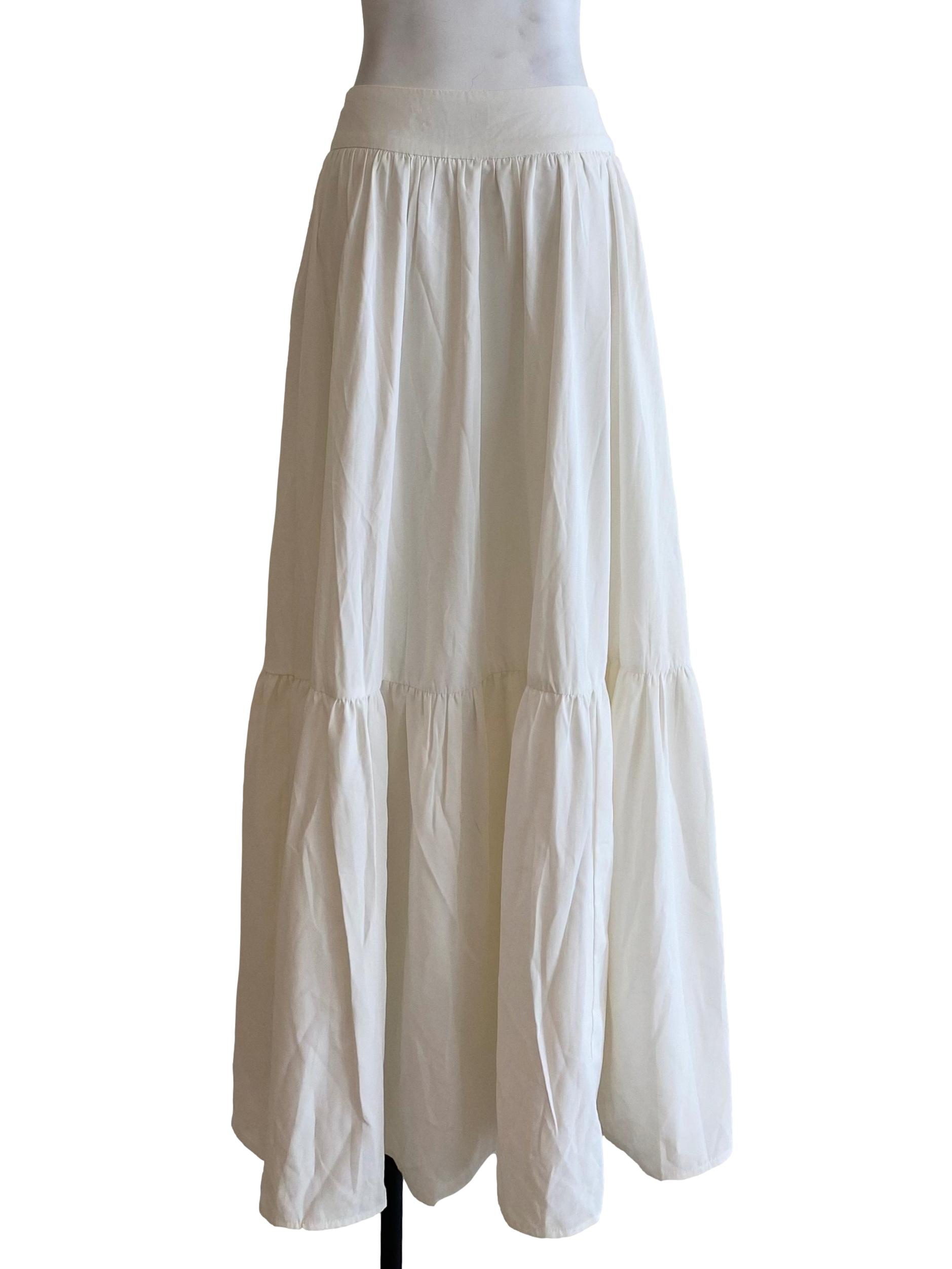 Alabaster White Gypsy Skirt