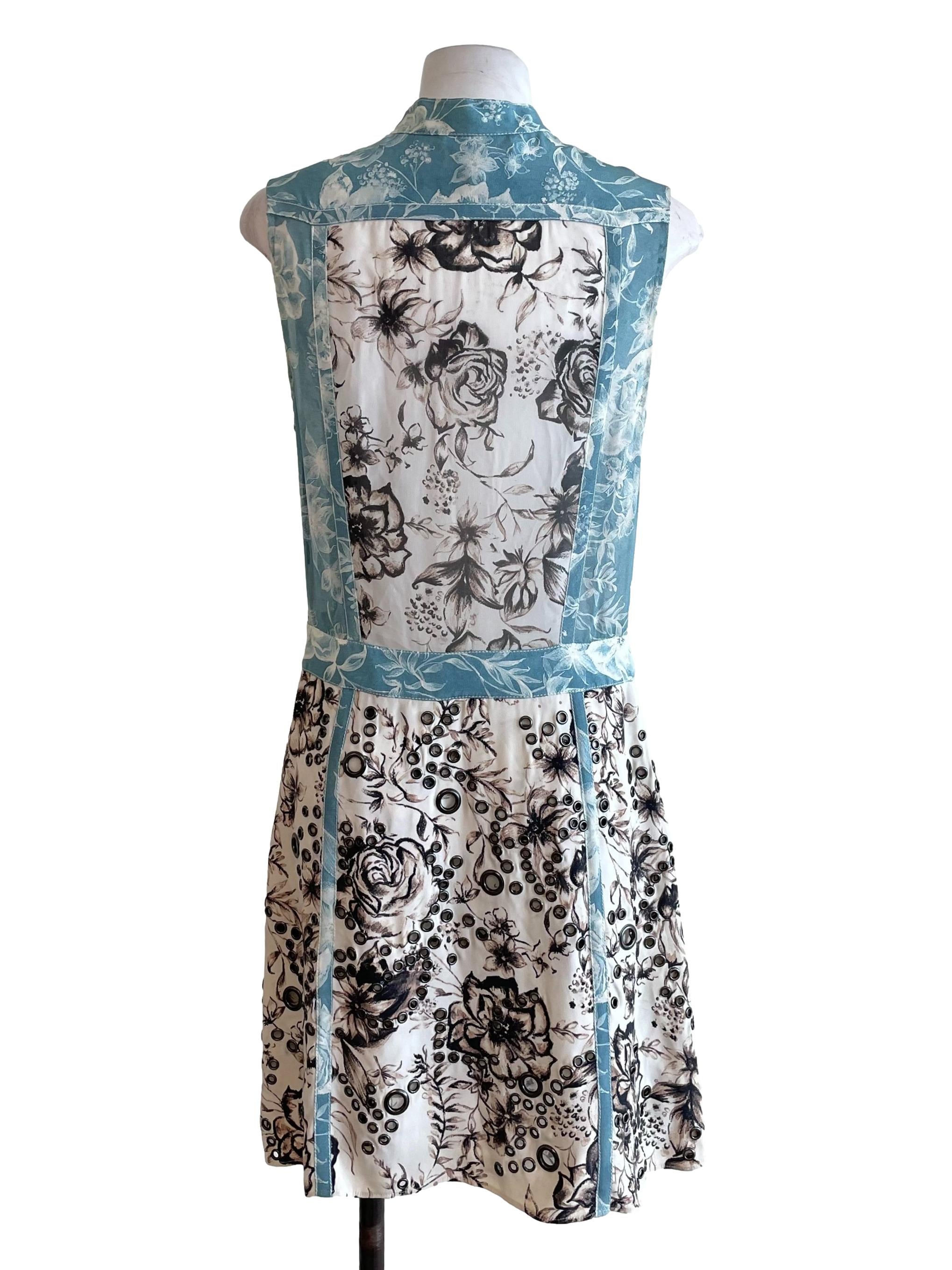 Ivory&Teal Hollow Floral Shirt Dress