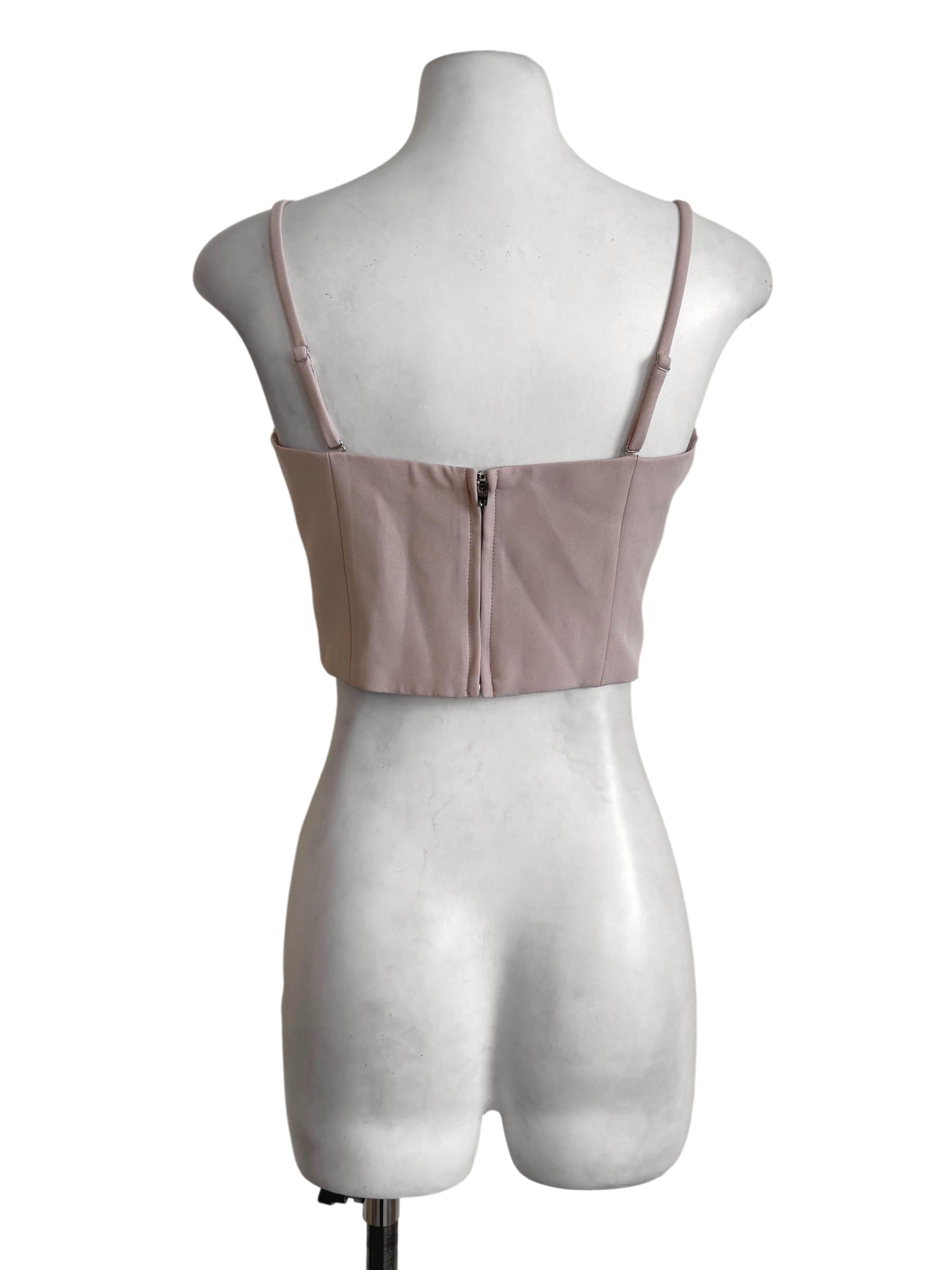 Light Peach Pink Crop Top