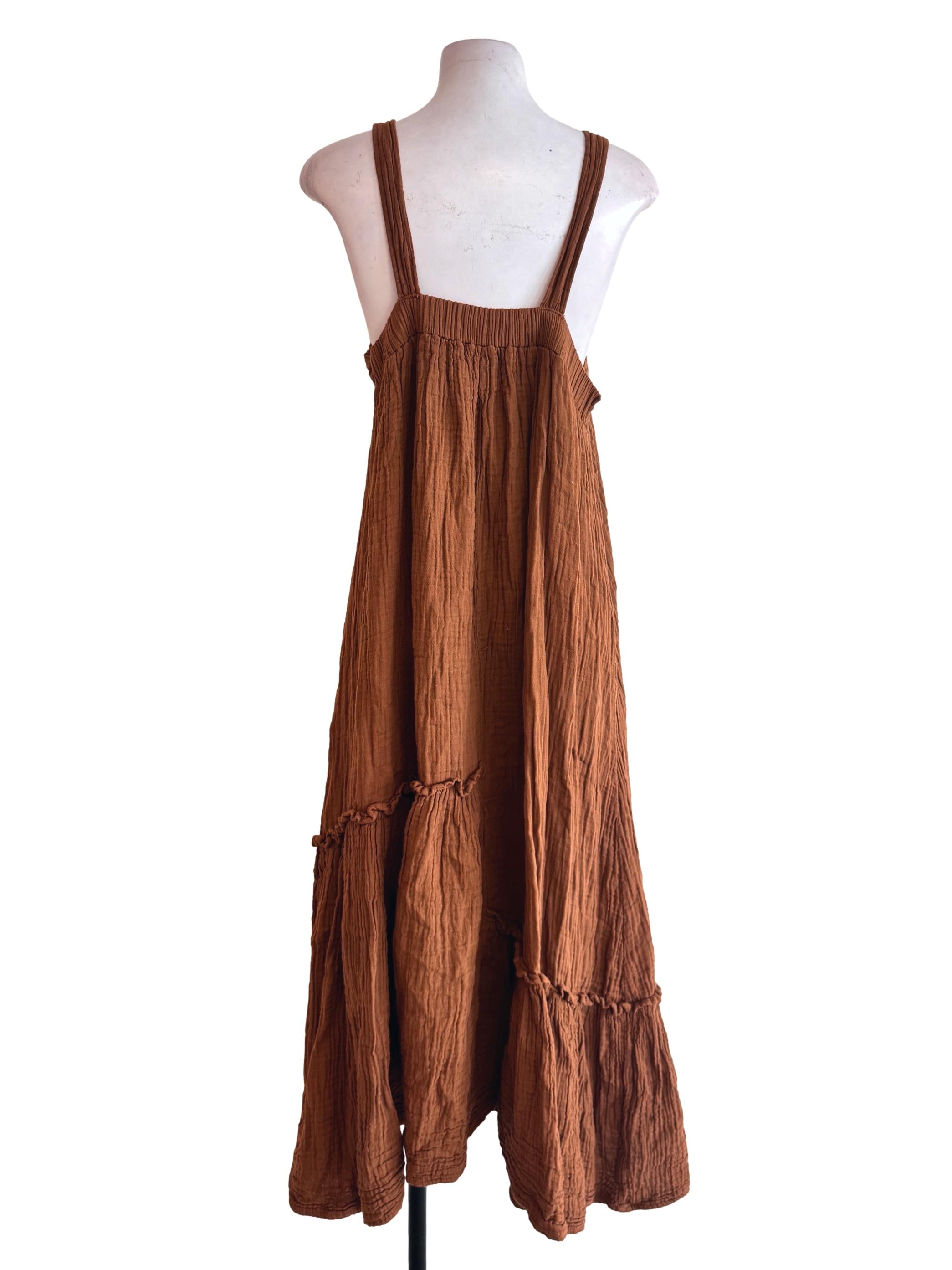 Tawny Brown Textured Dress