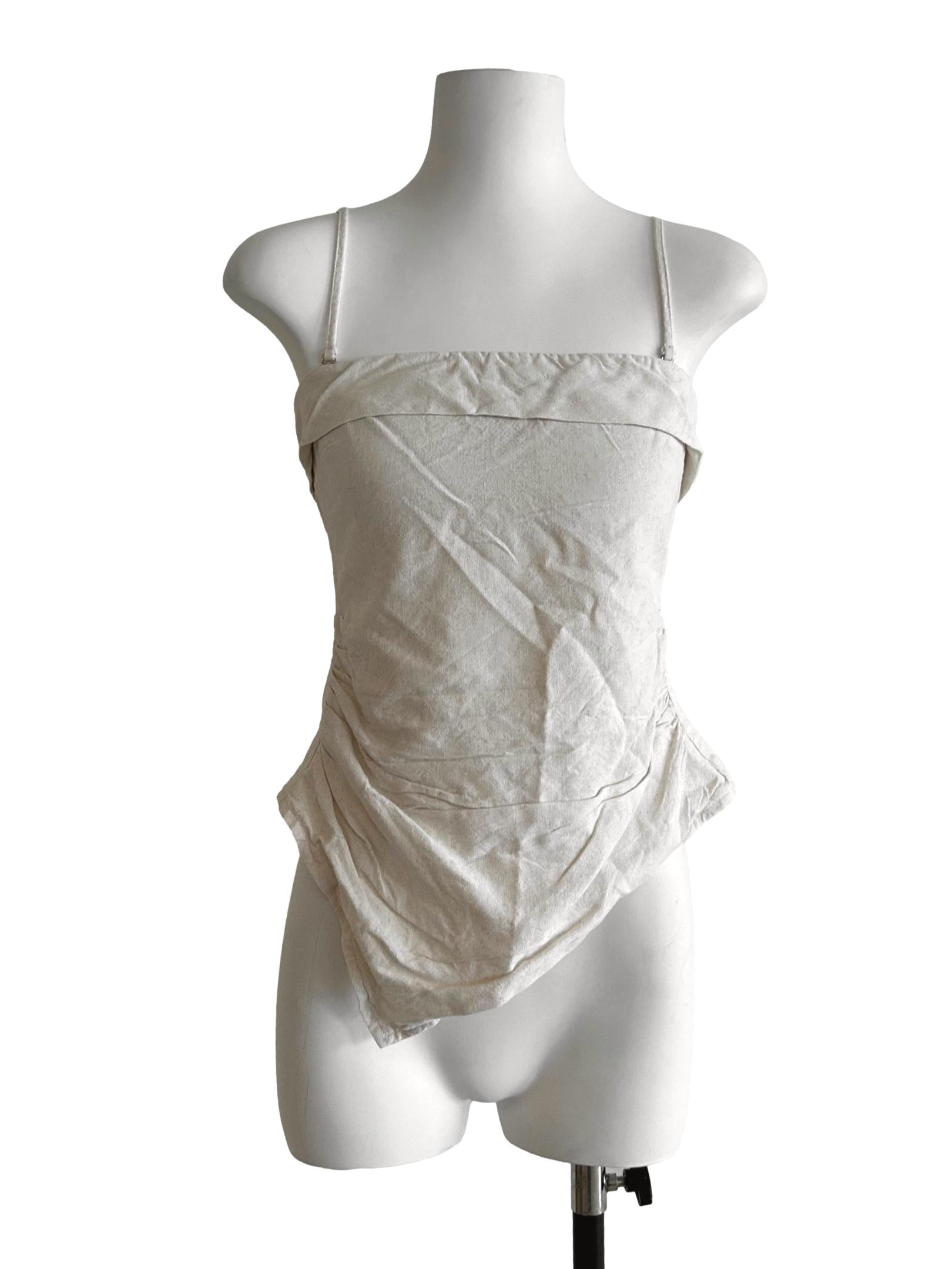 Ivory White Asymmetrical Top