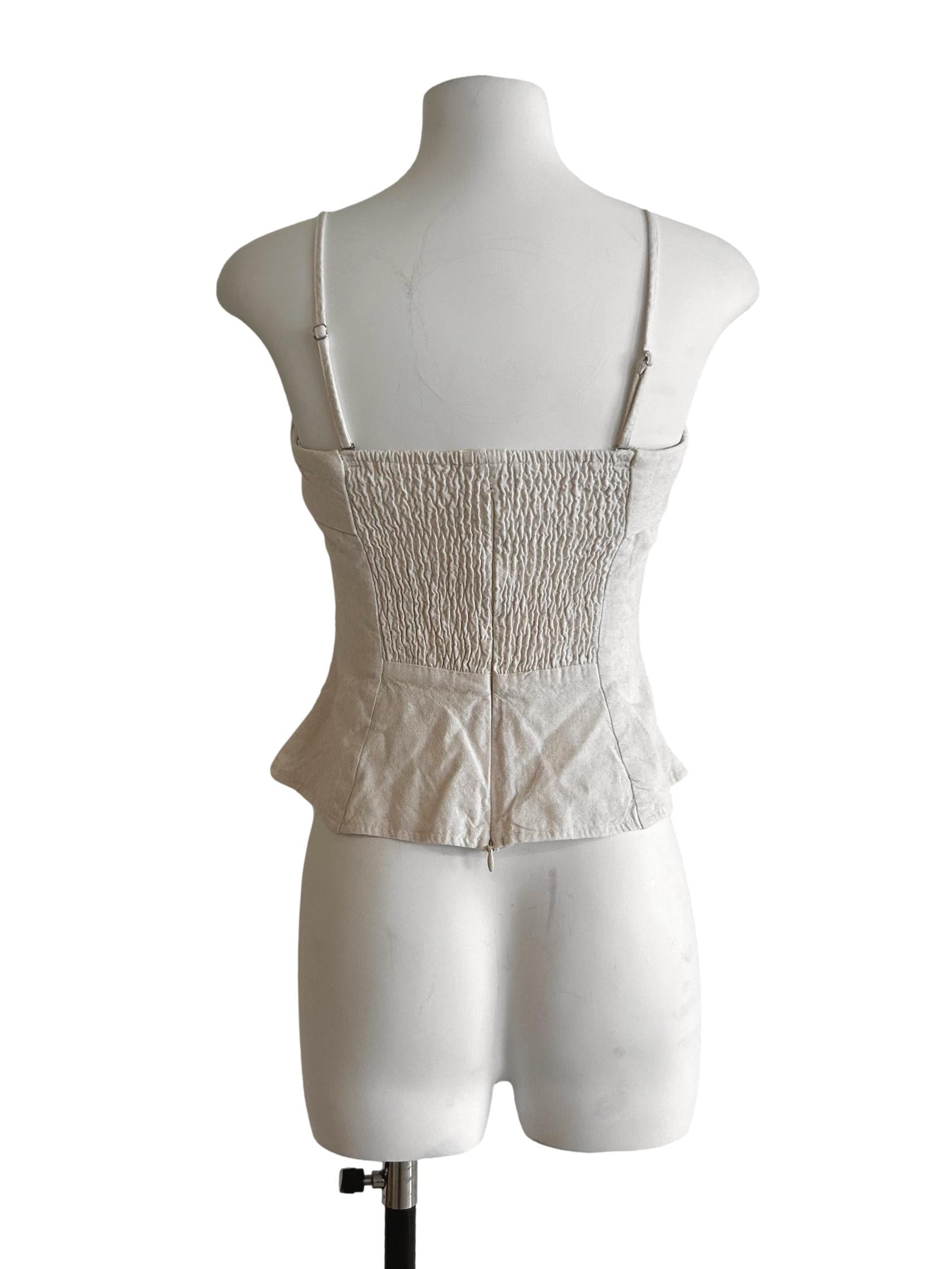 Ivory White Asymmetrical Top