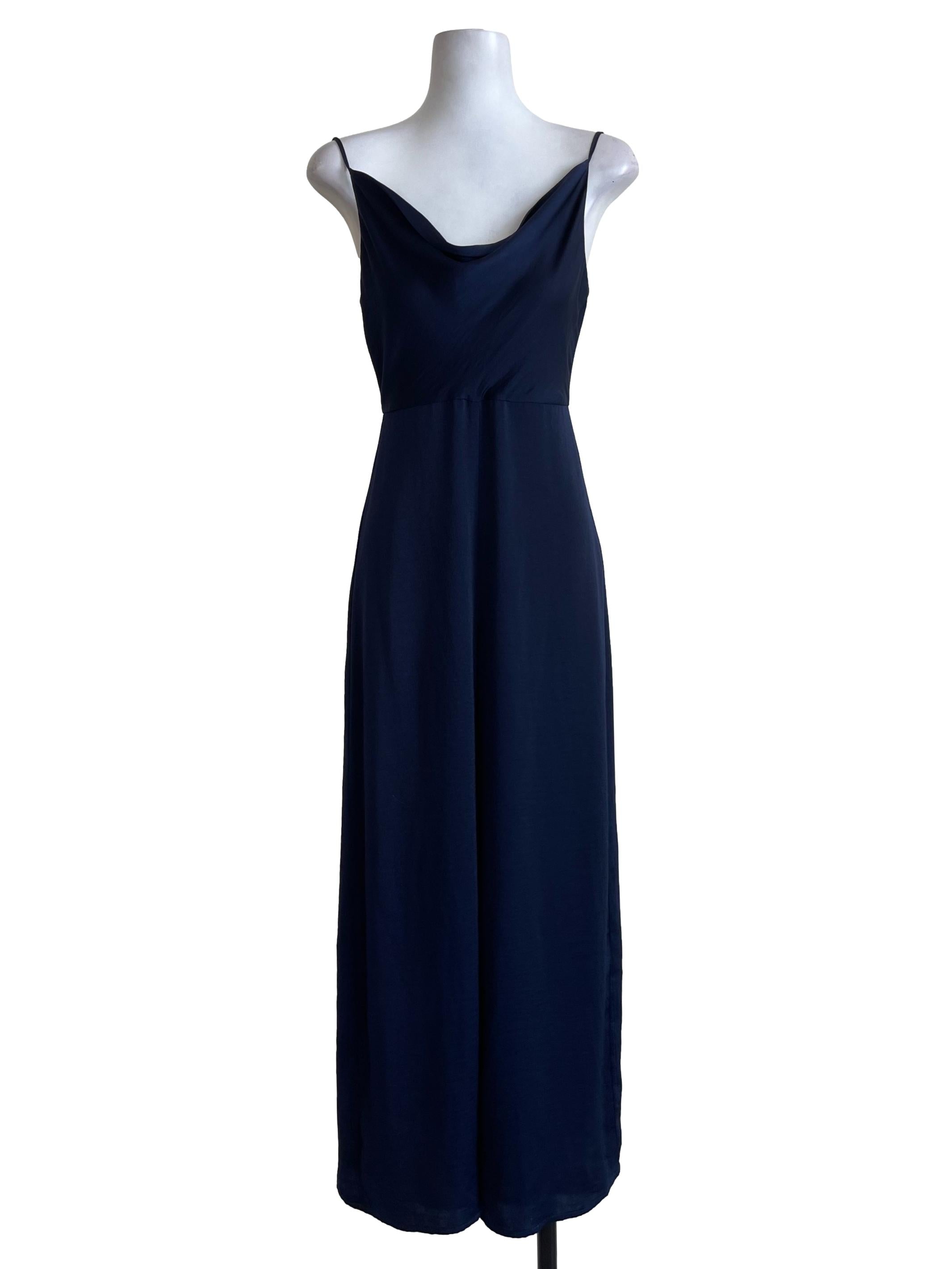 Blue Crinkled Satin Overalls