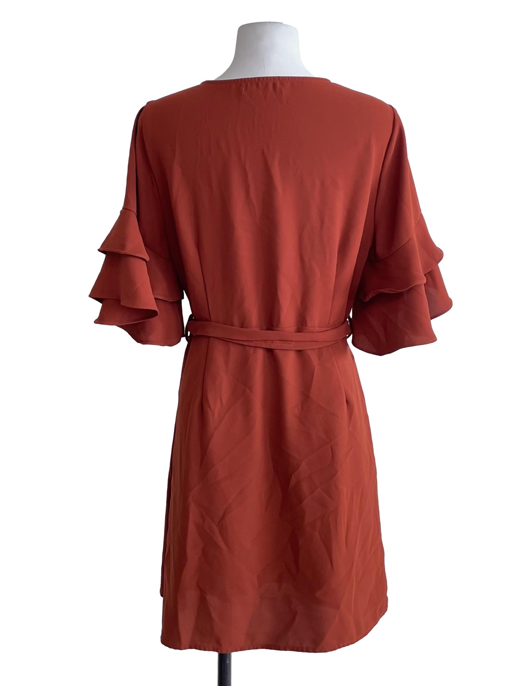 Marmalade Orange Layer Sleeve A-Line Dress