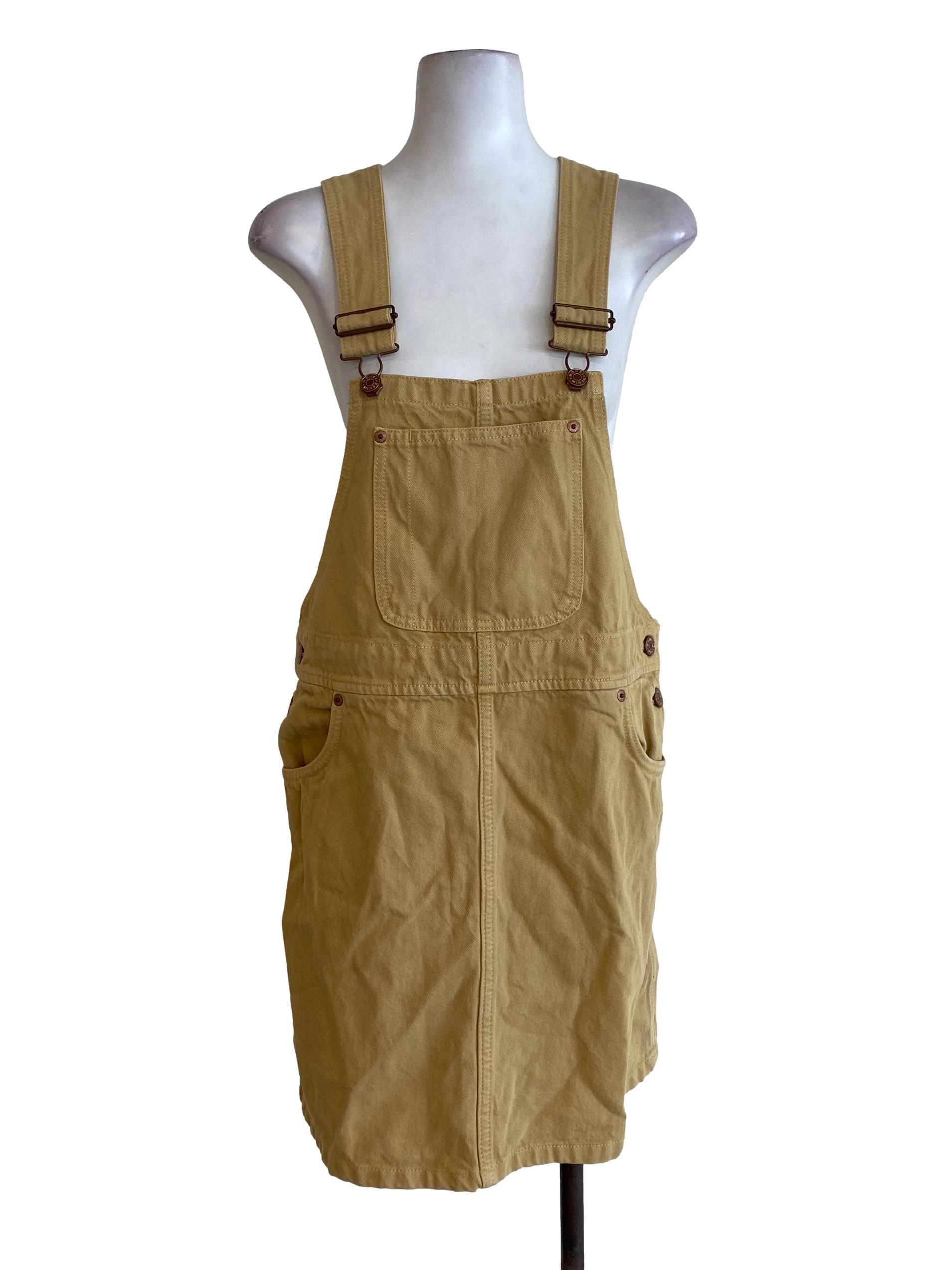 Mustard Denim Jumpers Dress