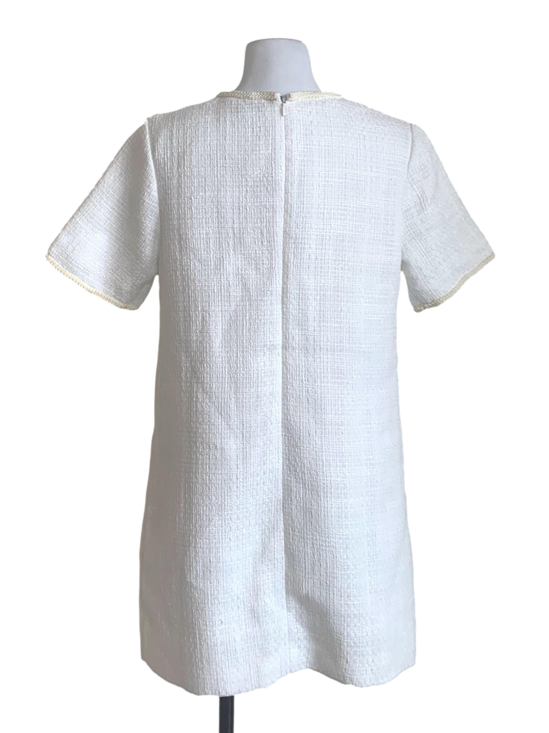 Cotton White Tweed Dress LB