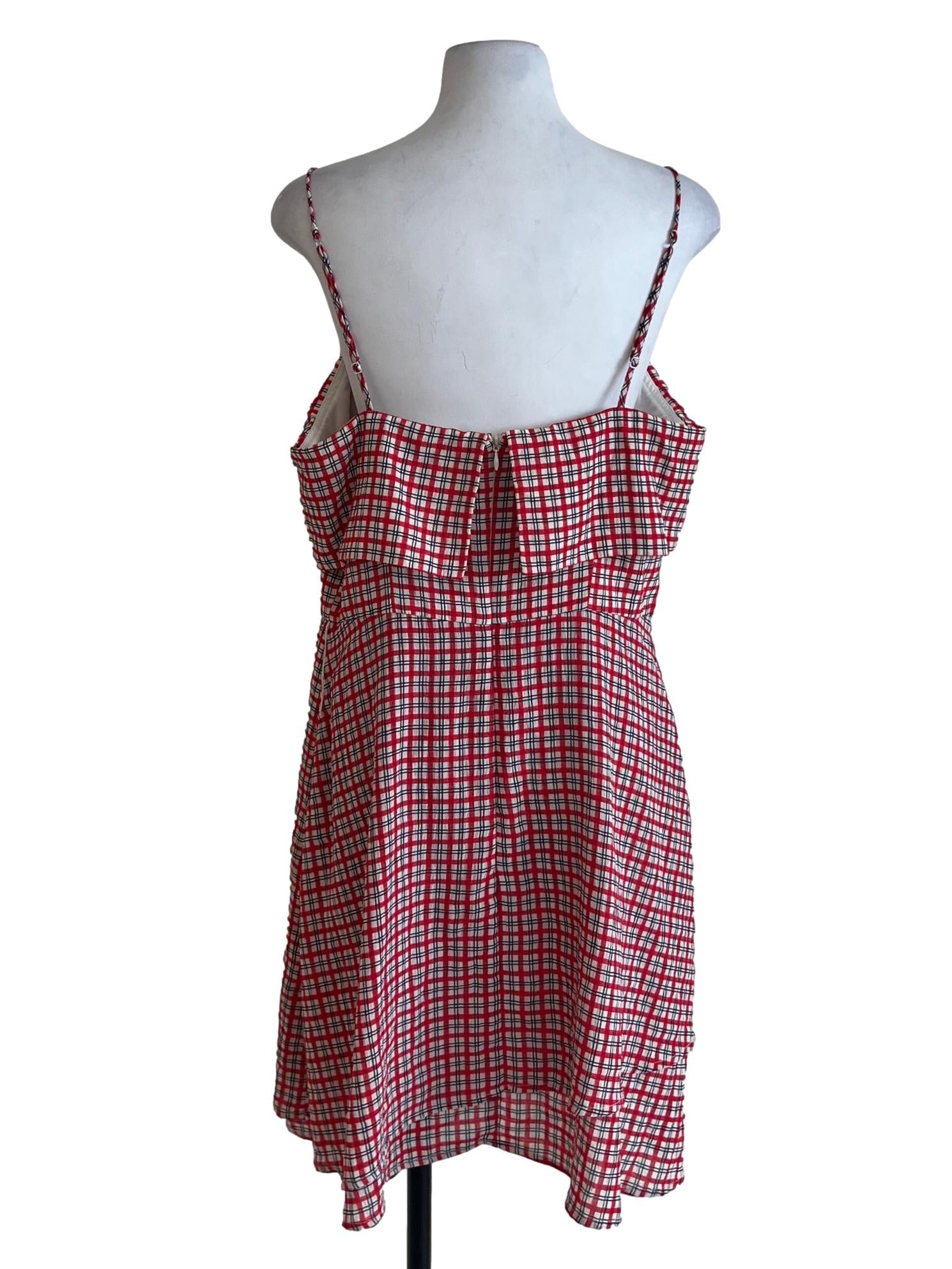 Rose Red Tartan A-Line Dress