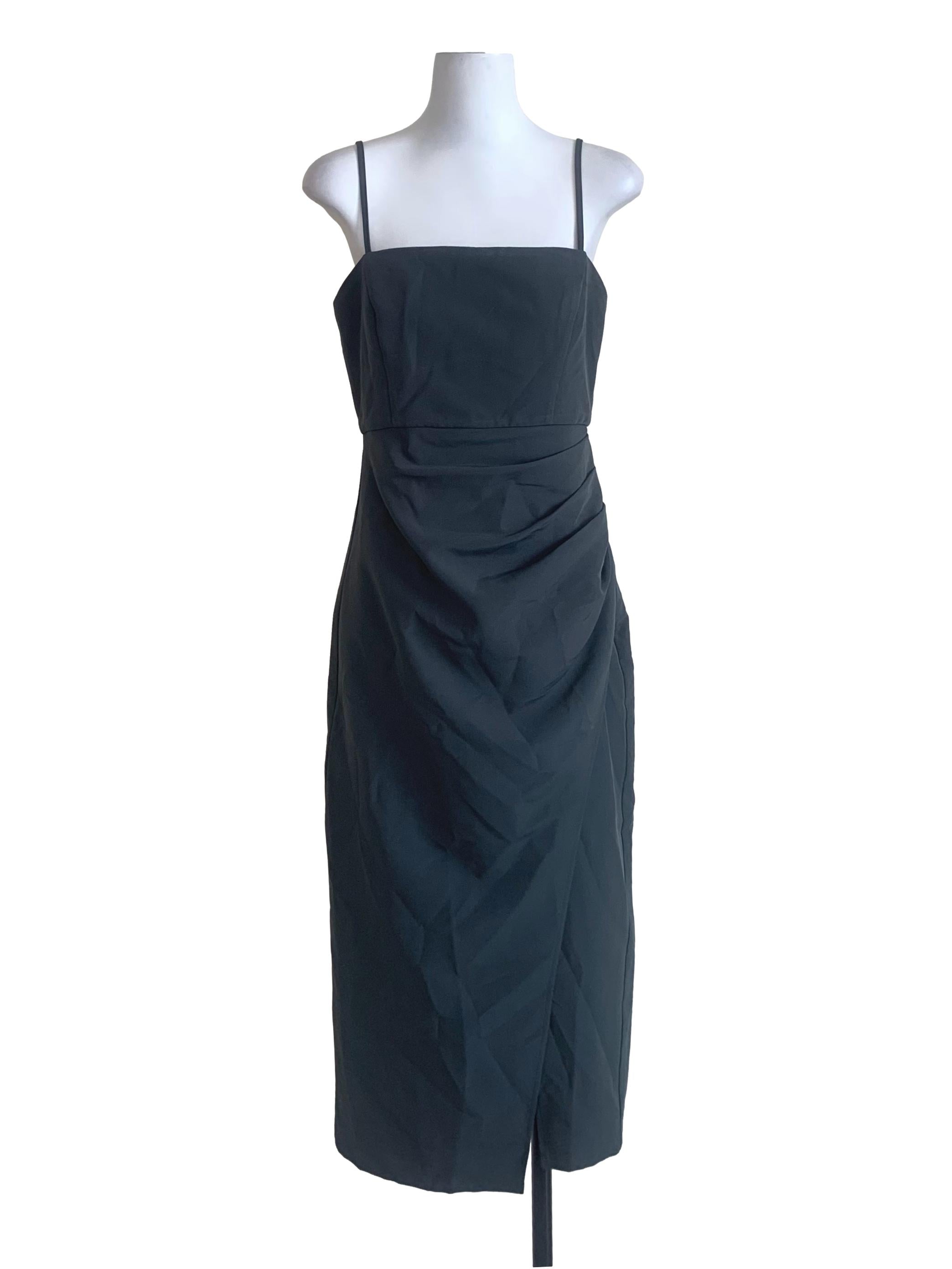 Lead Grey Spaghetti Strap Dress