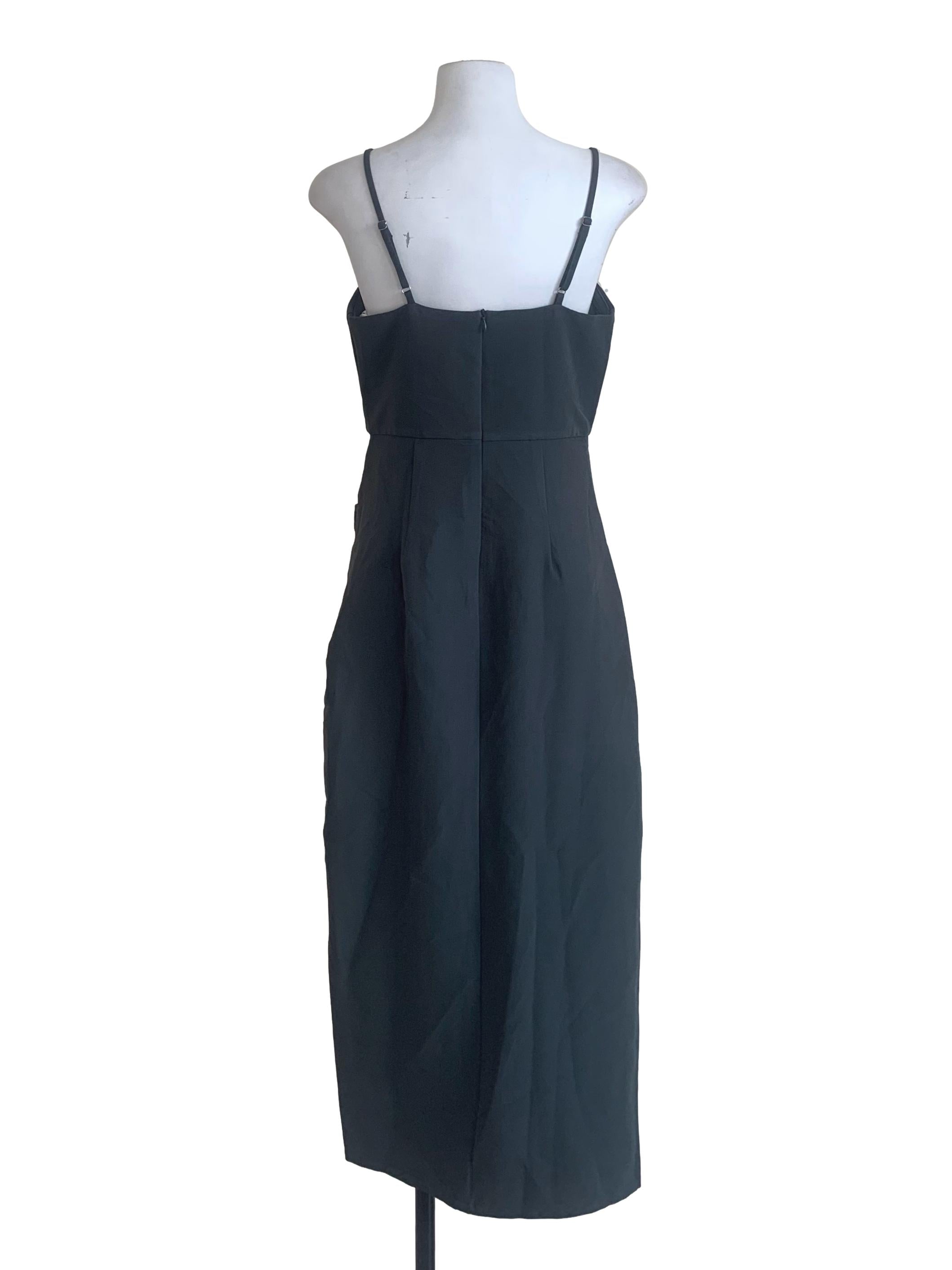 Lead Grey Spaghetti Strap Dress