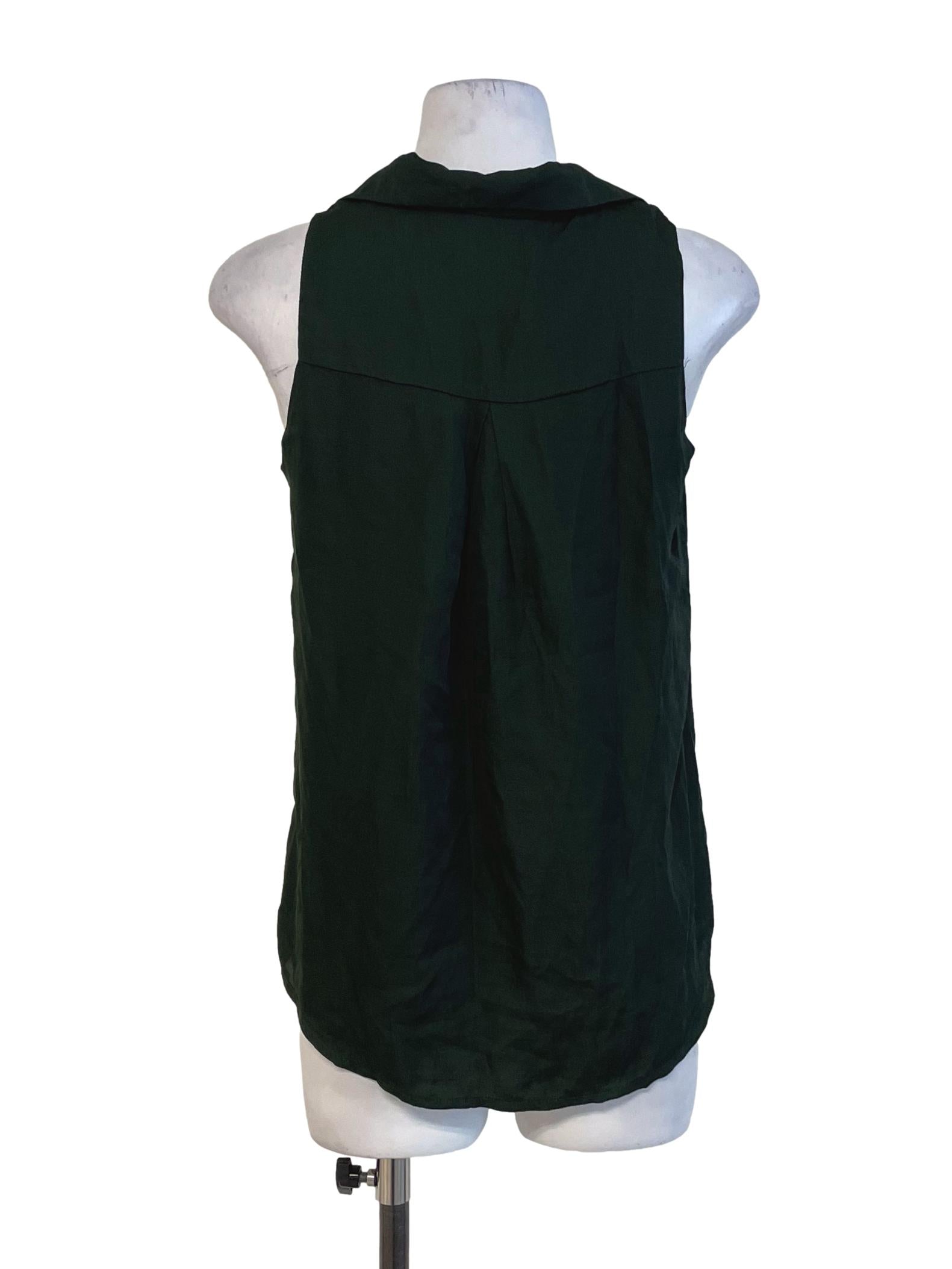 Dark Army Green Buttoned Top TCL