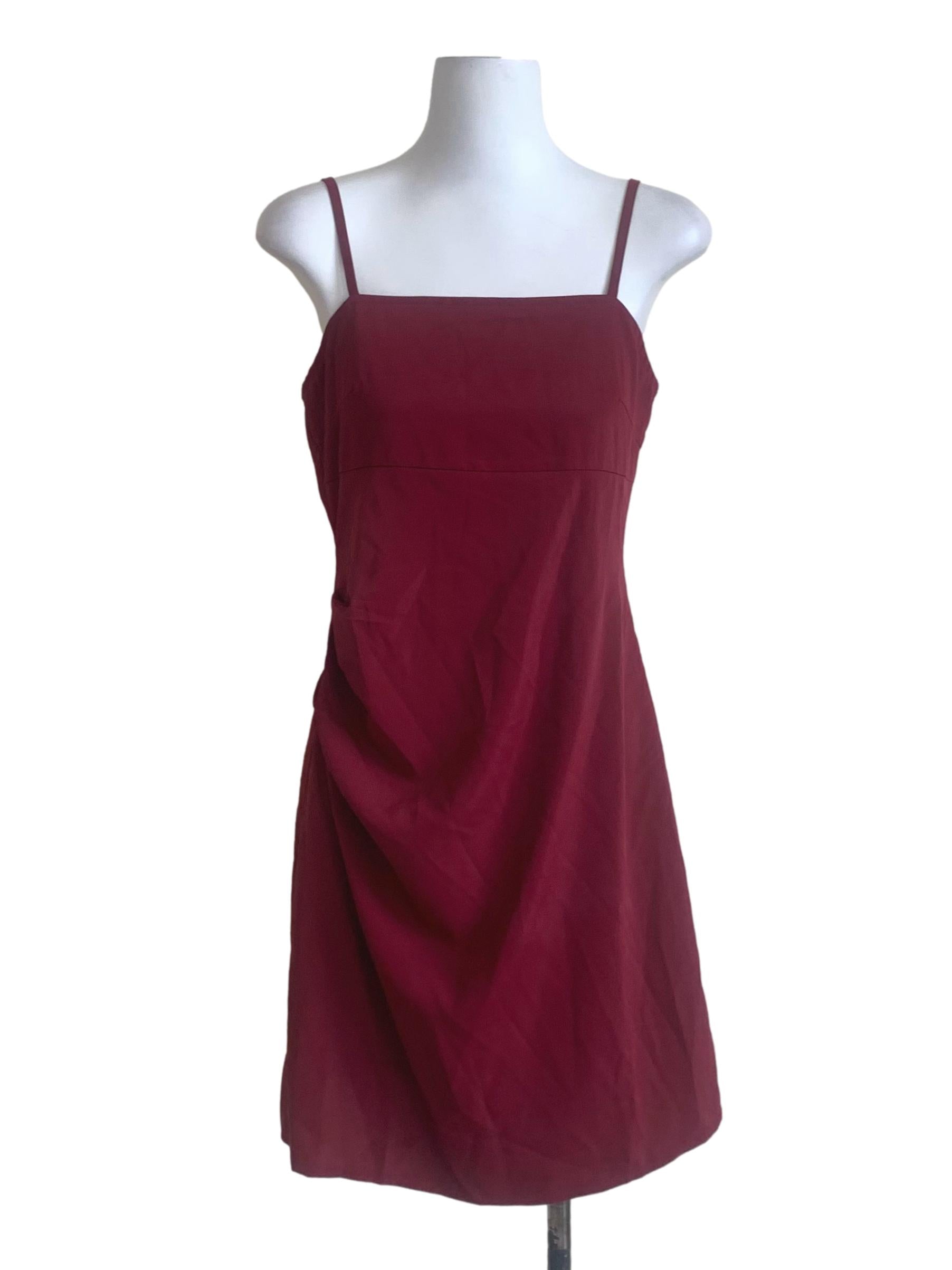 Currant Red Slip Dress