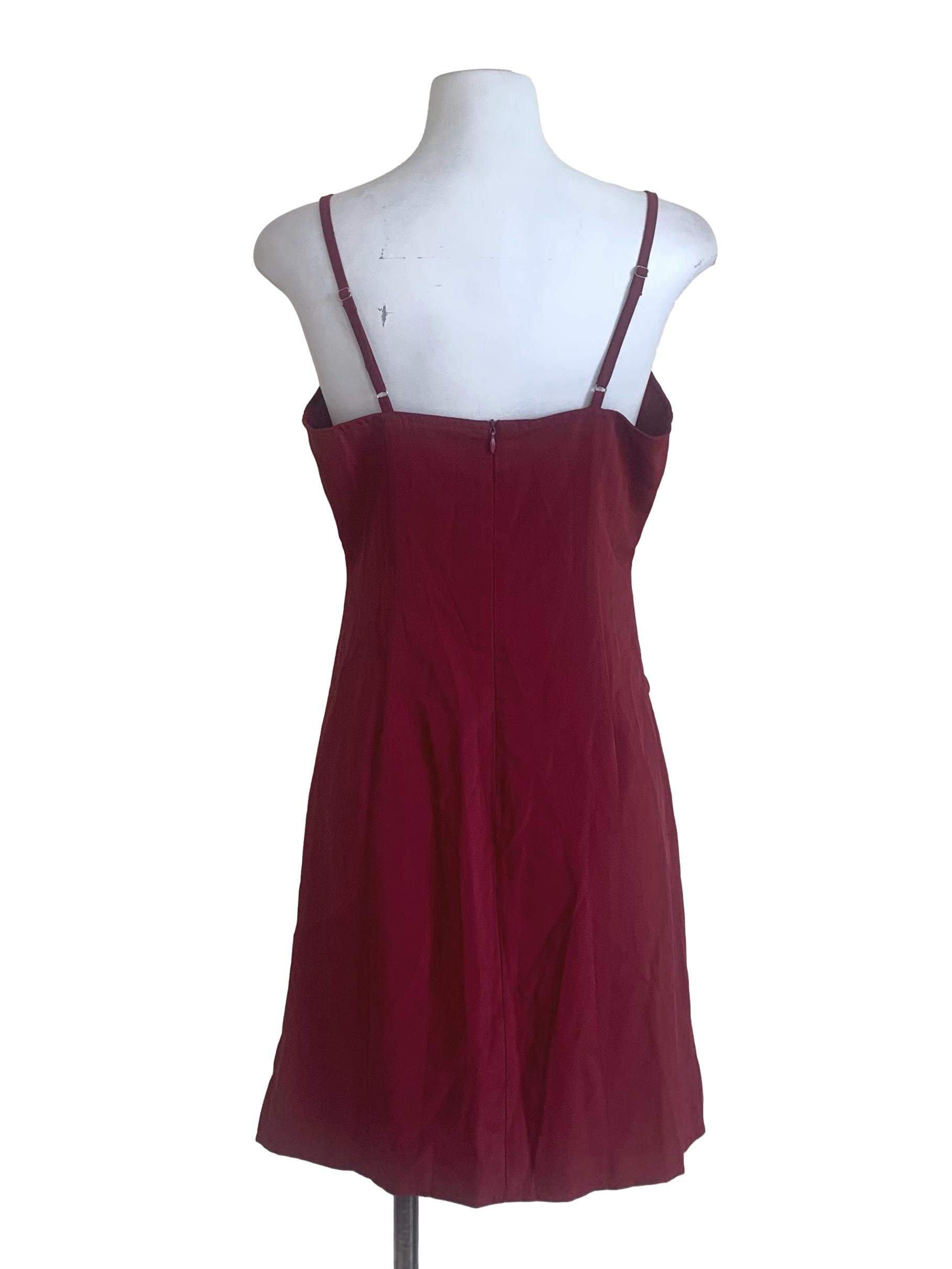 Currant Red Slip Dress