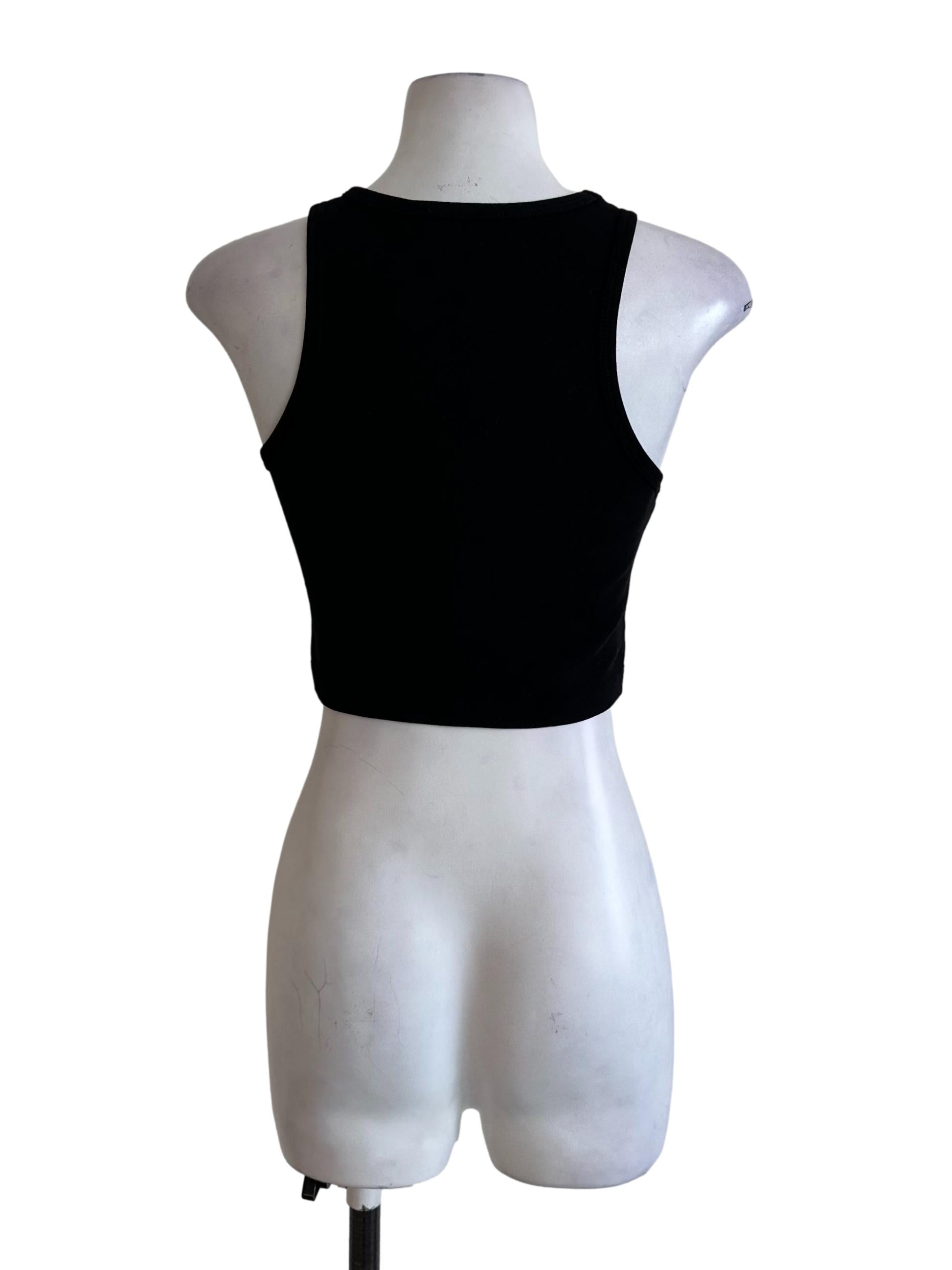 Rich Black Casual Tank Top