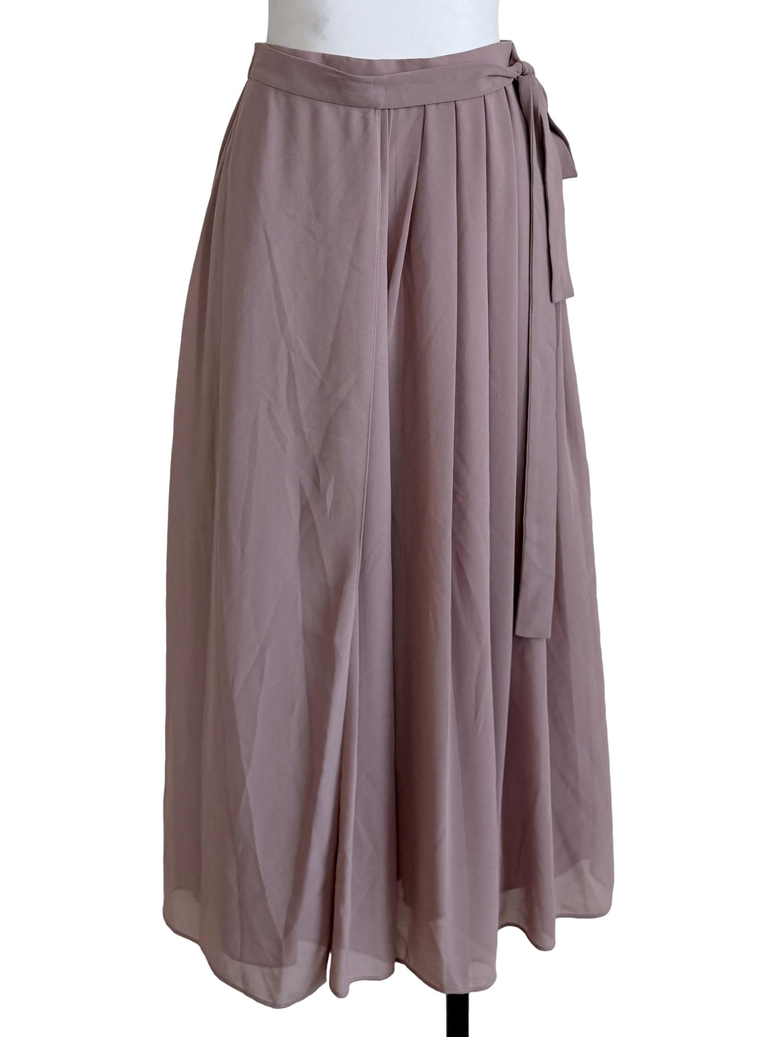 Lavender Purple Pleated Wrap Palazzo