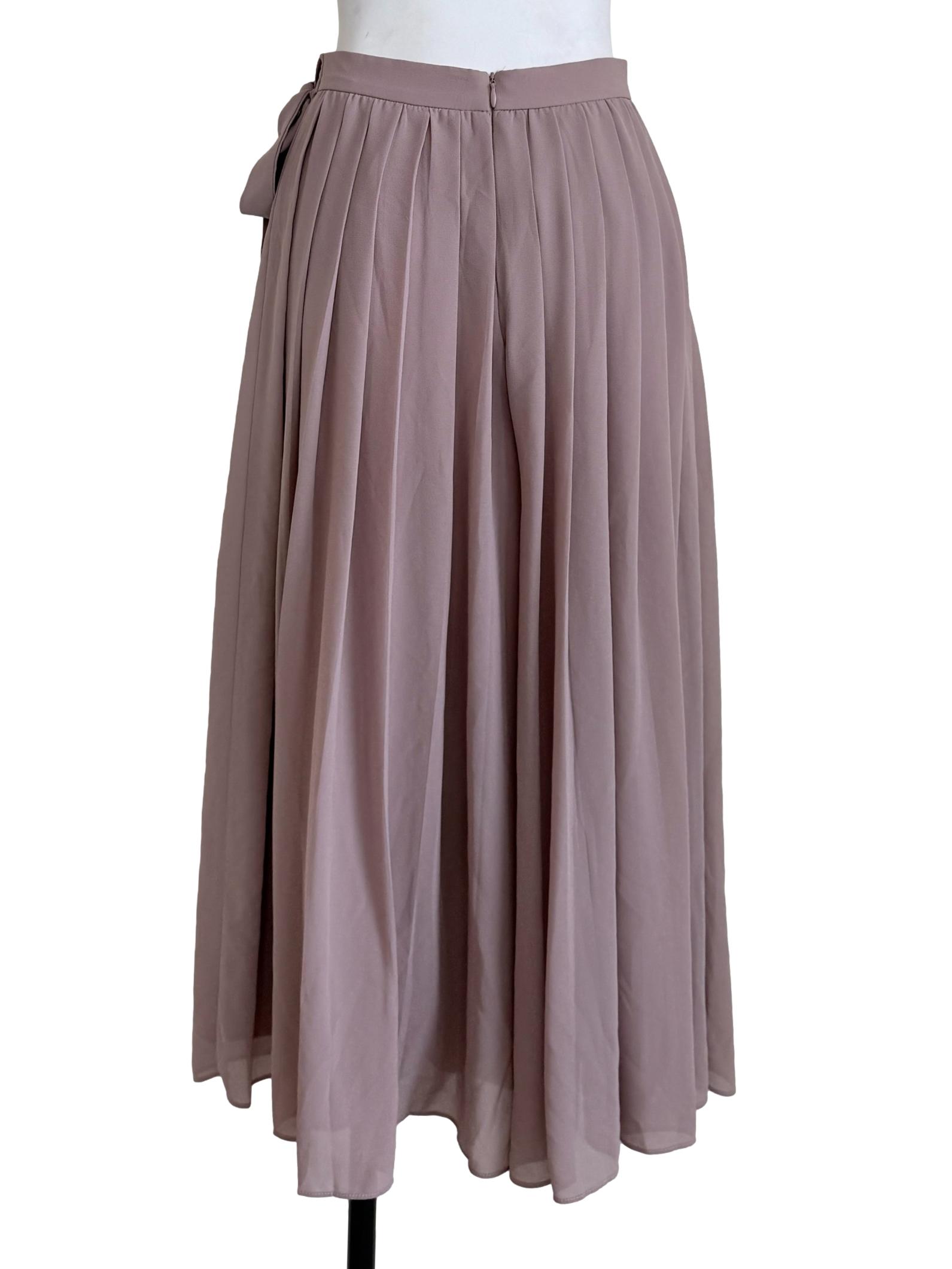 Lavender Purple Pleated Wrap Palazzo