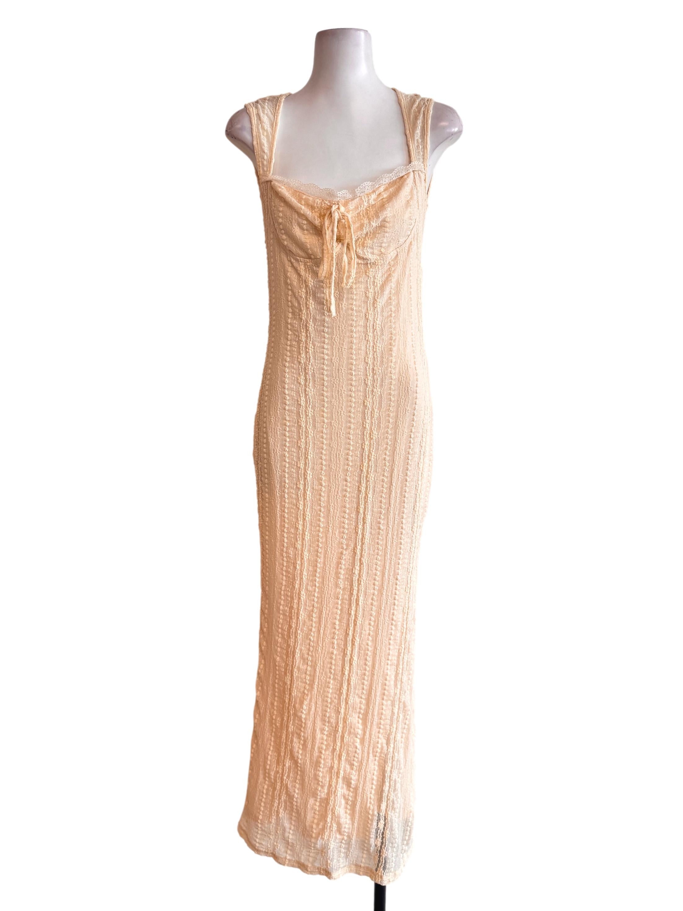 Eggnog Knit Lace Dress