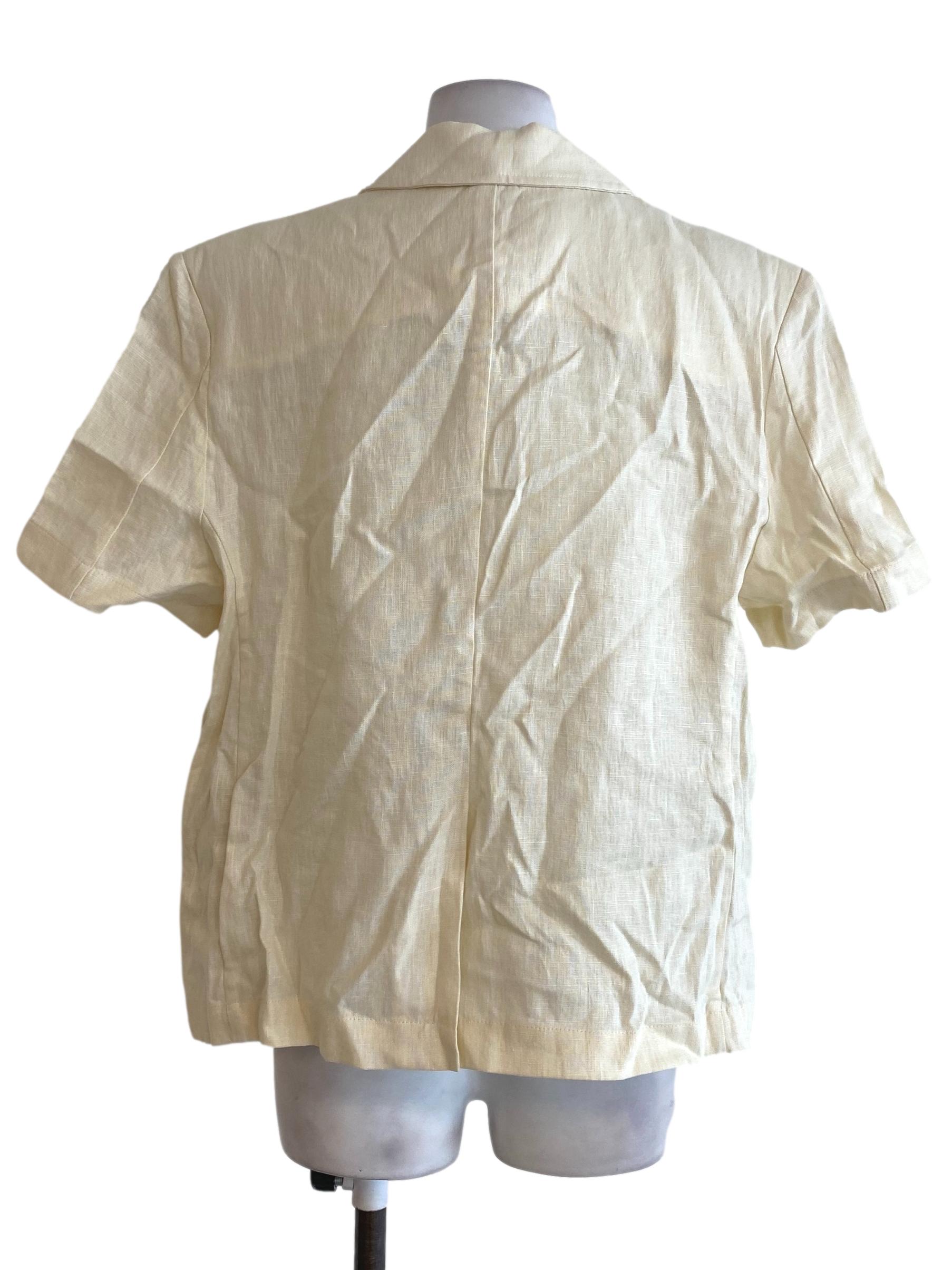 Egg Nog Linen Top