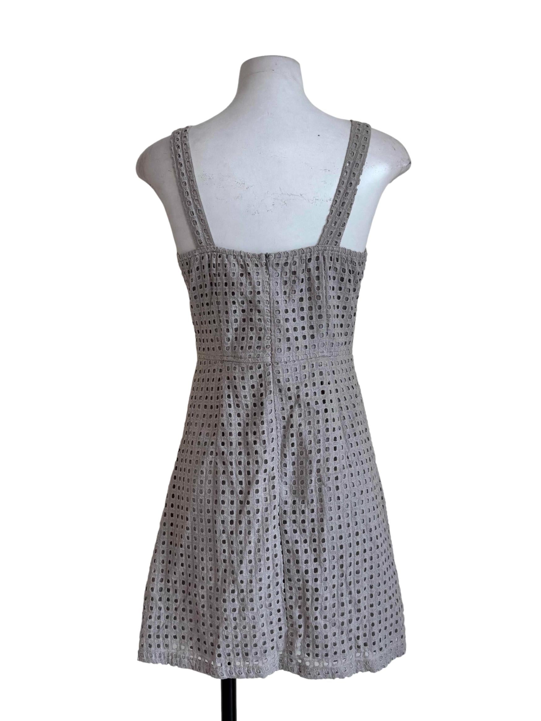 Ash Grey Eyelet Dress