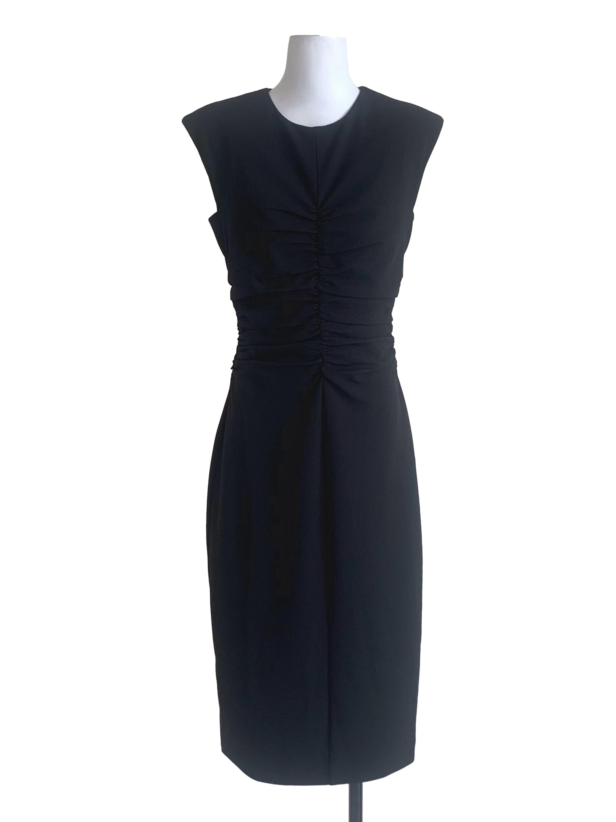Oil Black Ruched Dress LB