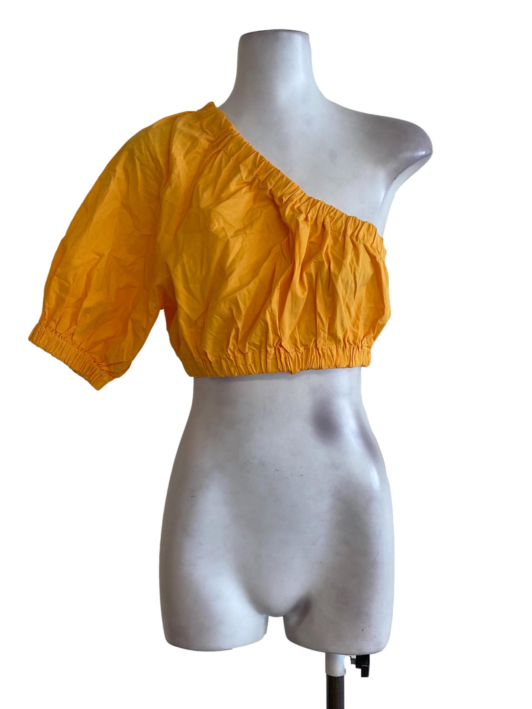 Orange One Shoulder Top