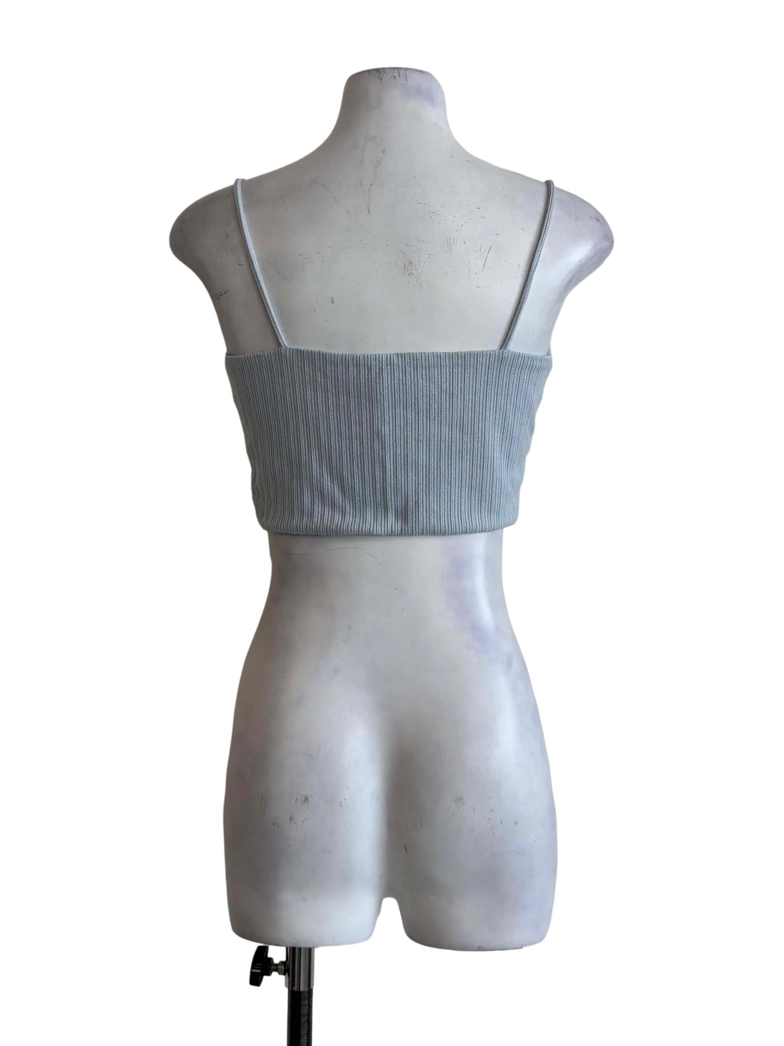Baby Blue Ribbed Camisole Top