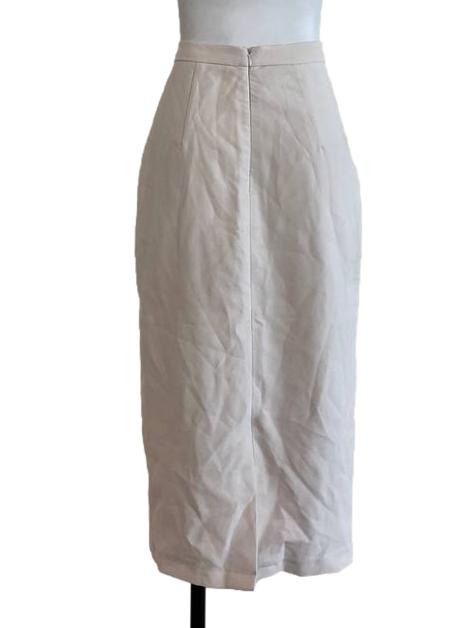 MDS White Crepe Black Tube Skirt | REFASH