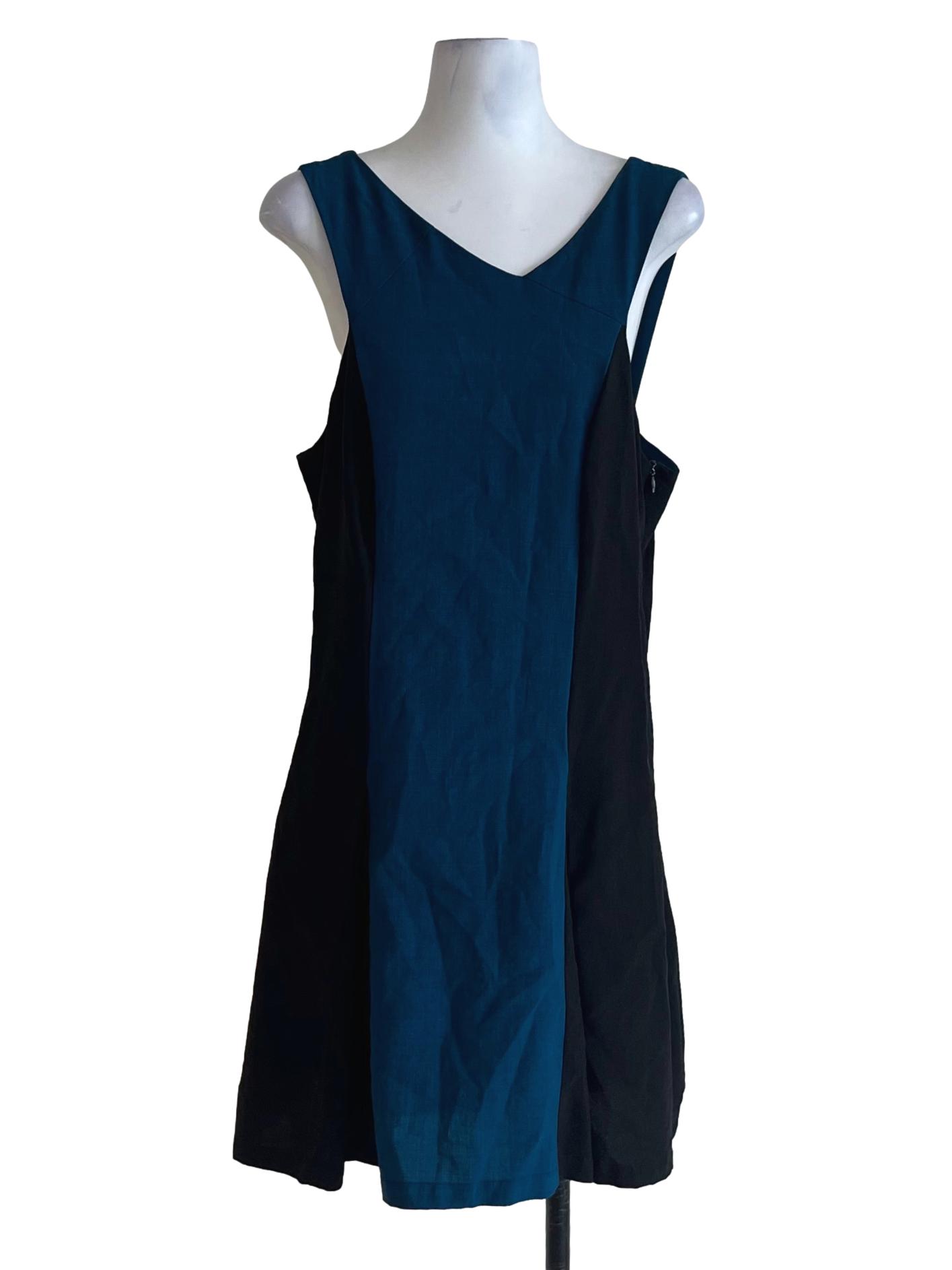 Ocean Blue V-Neck Sheath Dress