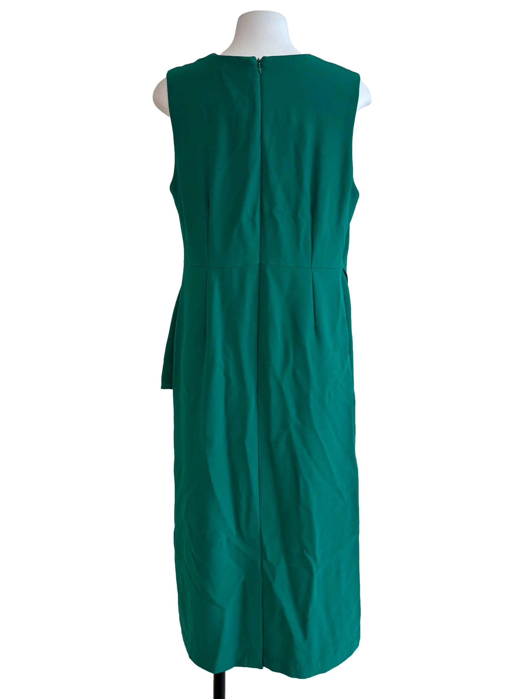 Jade Green Sleeveless Peplum Dress