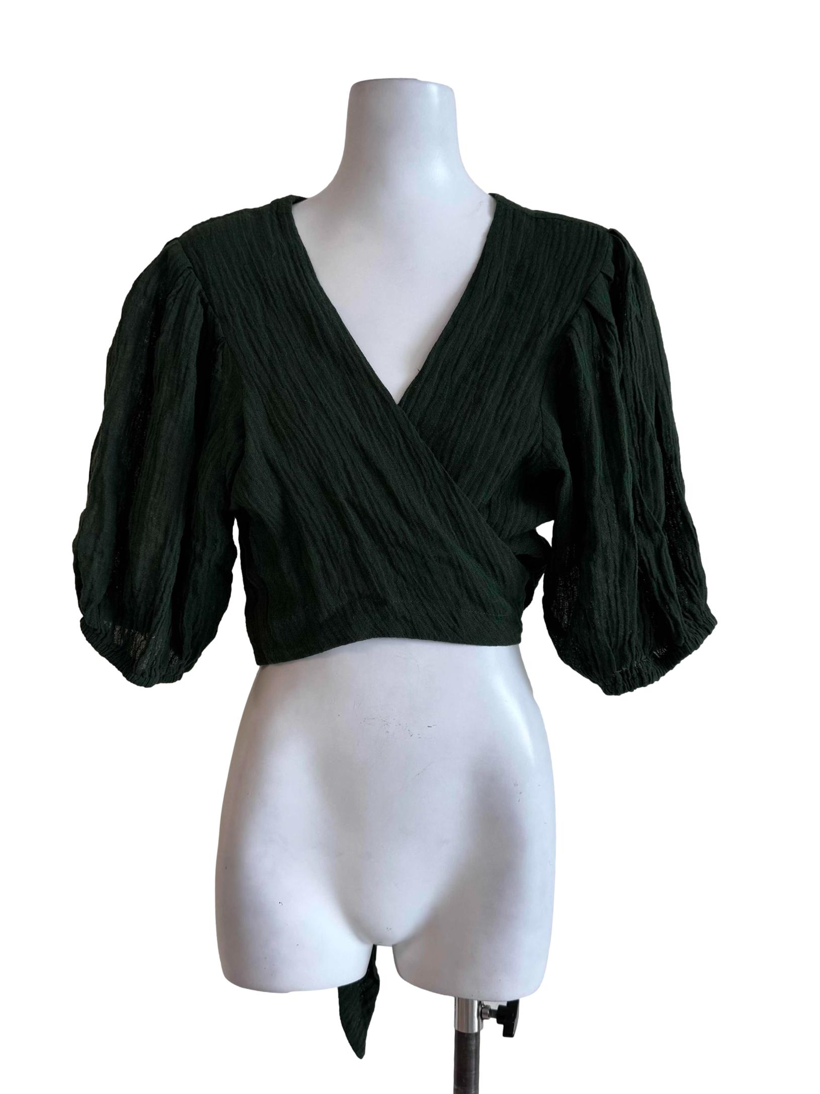Bottle Green Crumple Outerwear