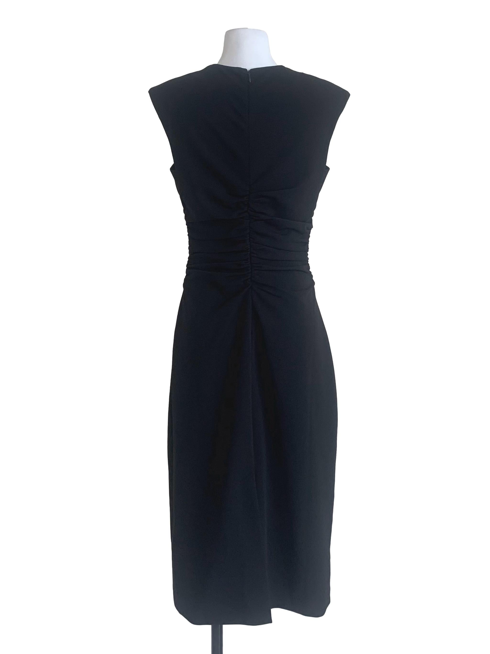 Oil Black Ruched Dress LB