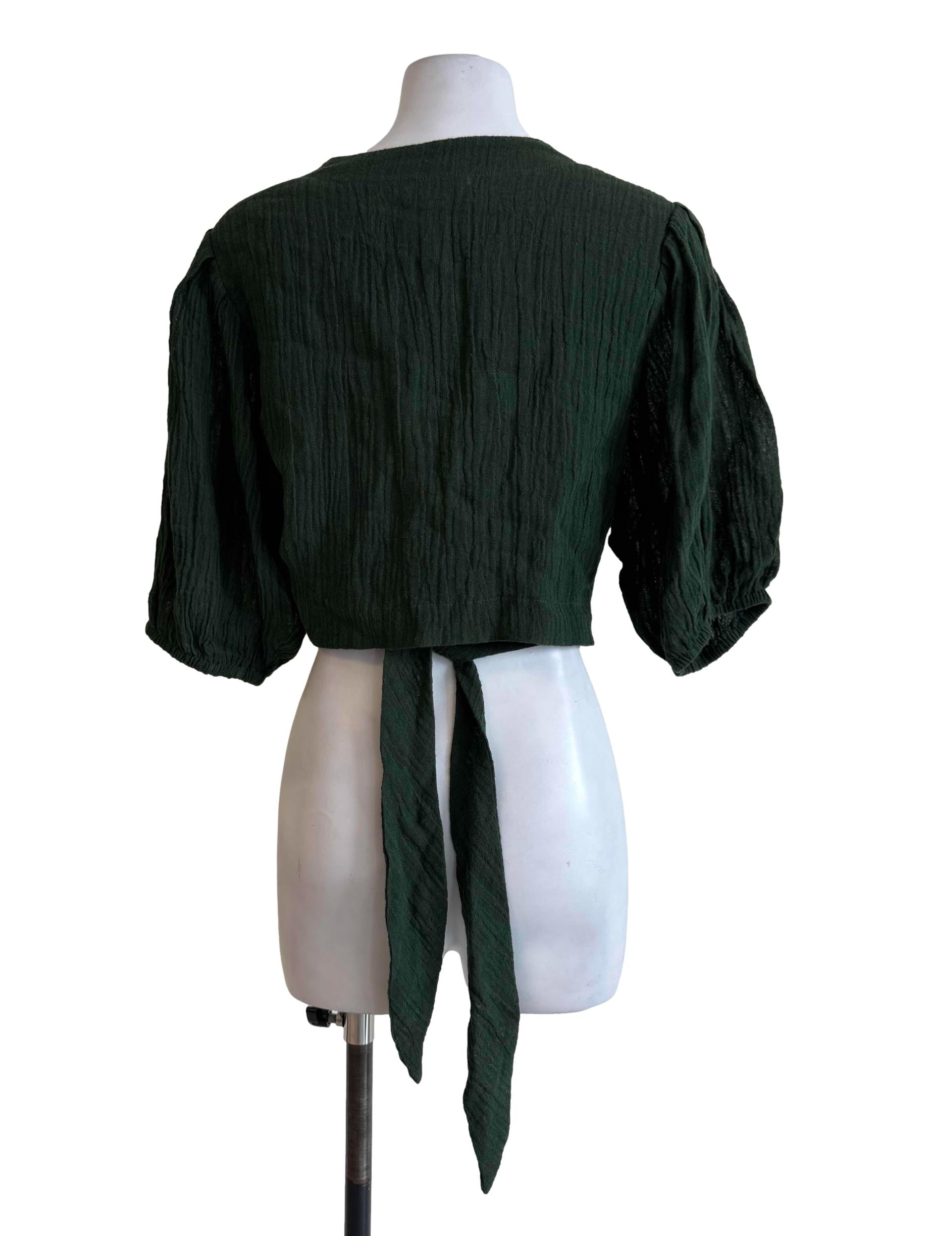 Bottle Green Crumple Outerwear