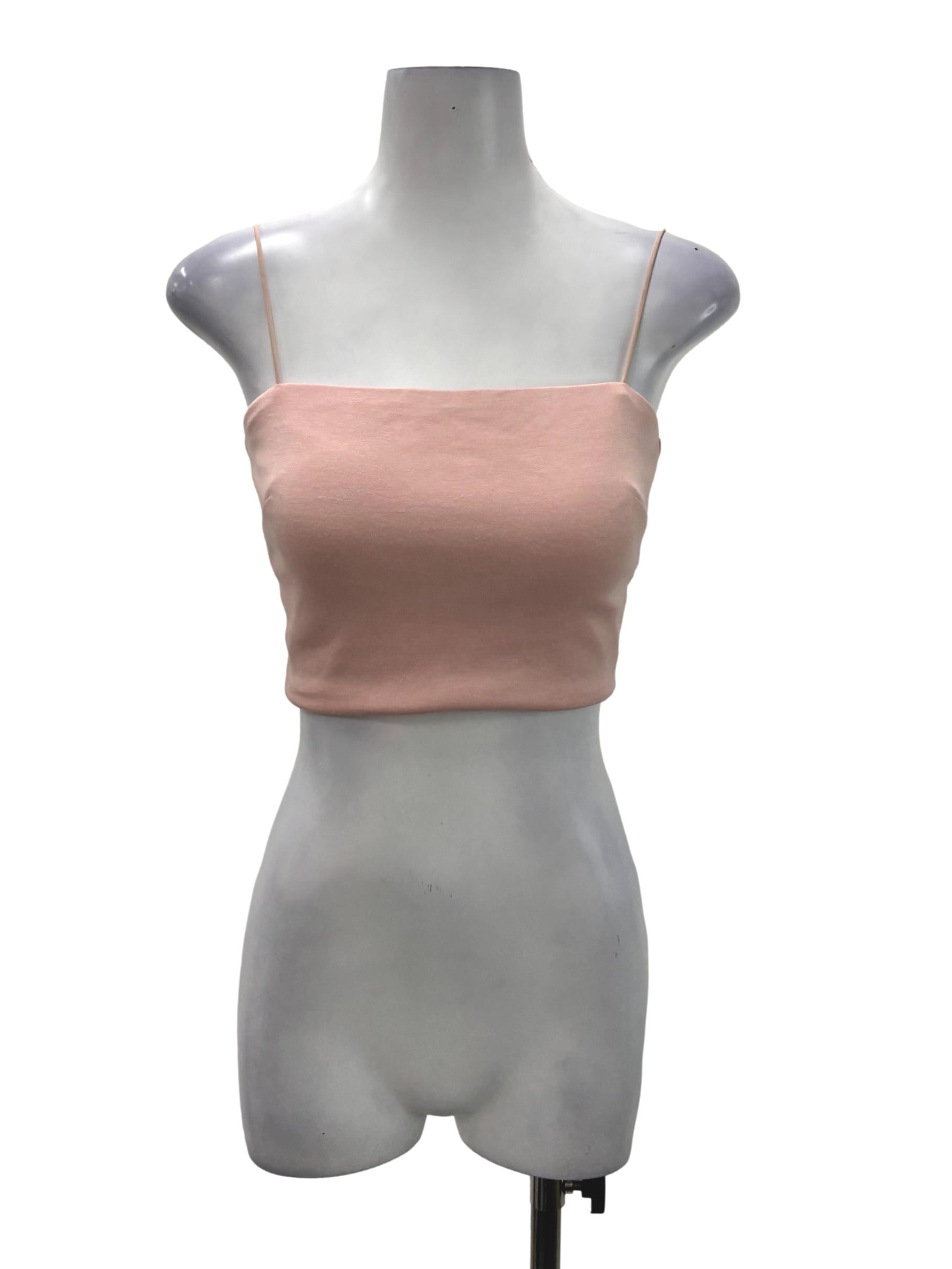 Baby Pink Across Neck Sapg Strap Cami