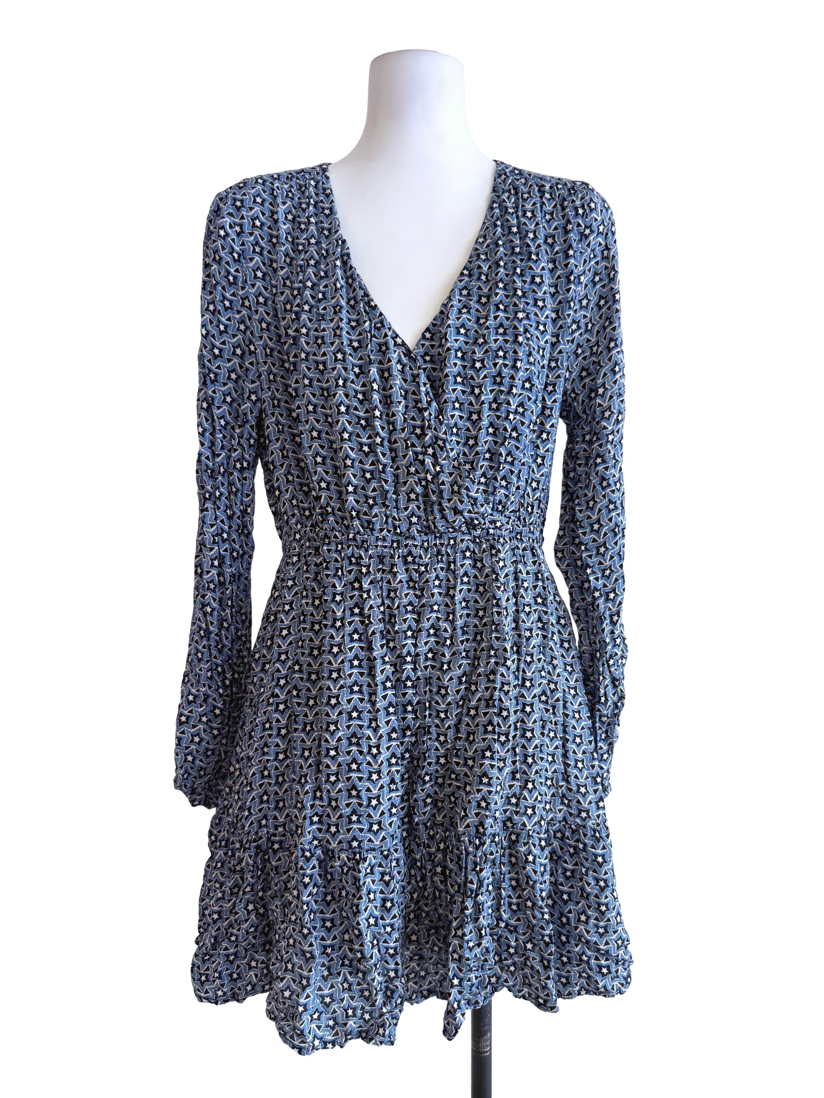 Starry Blue Blouson Dress