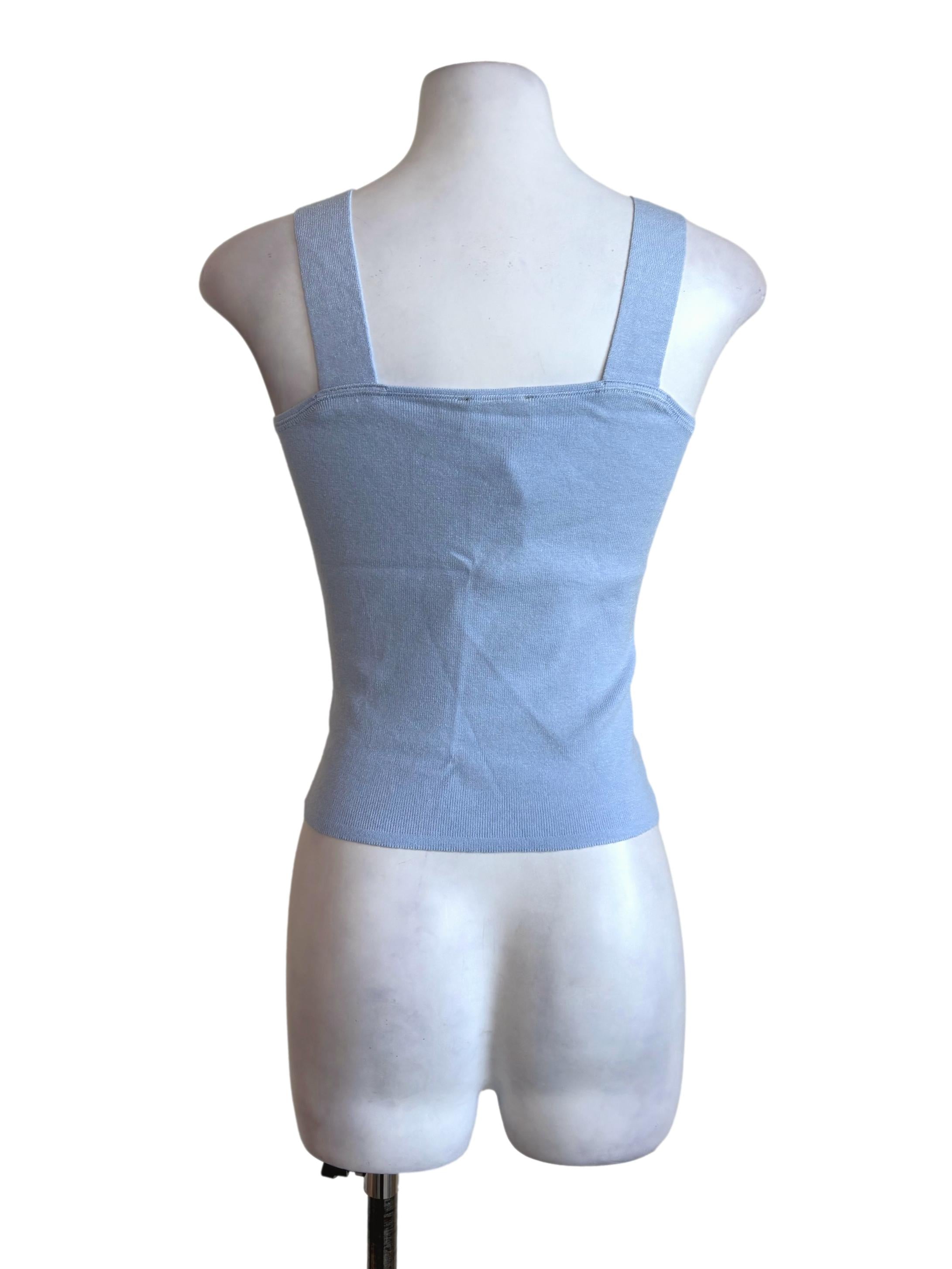 Blue Knitted Tank Top TCL