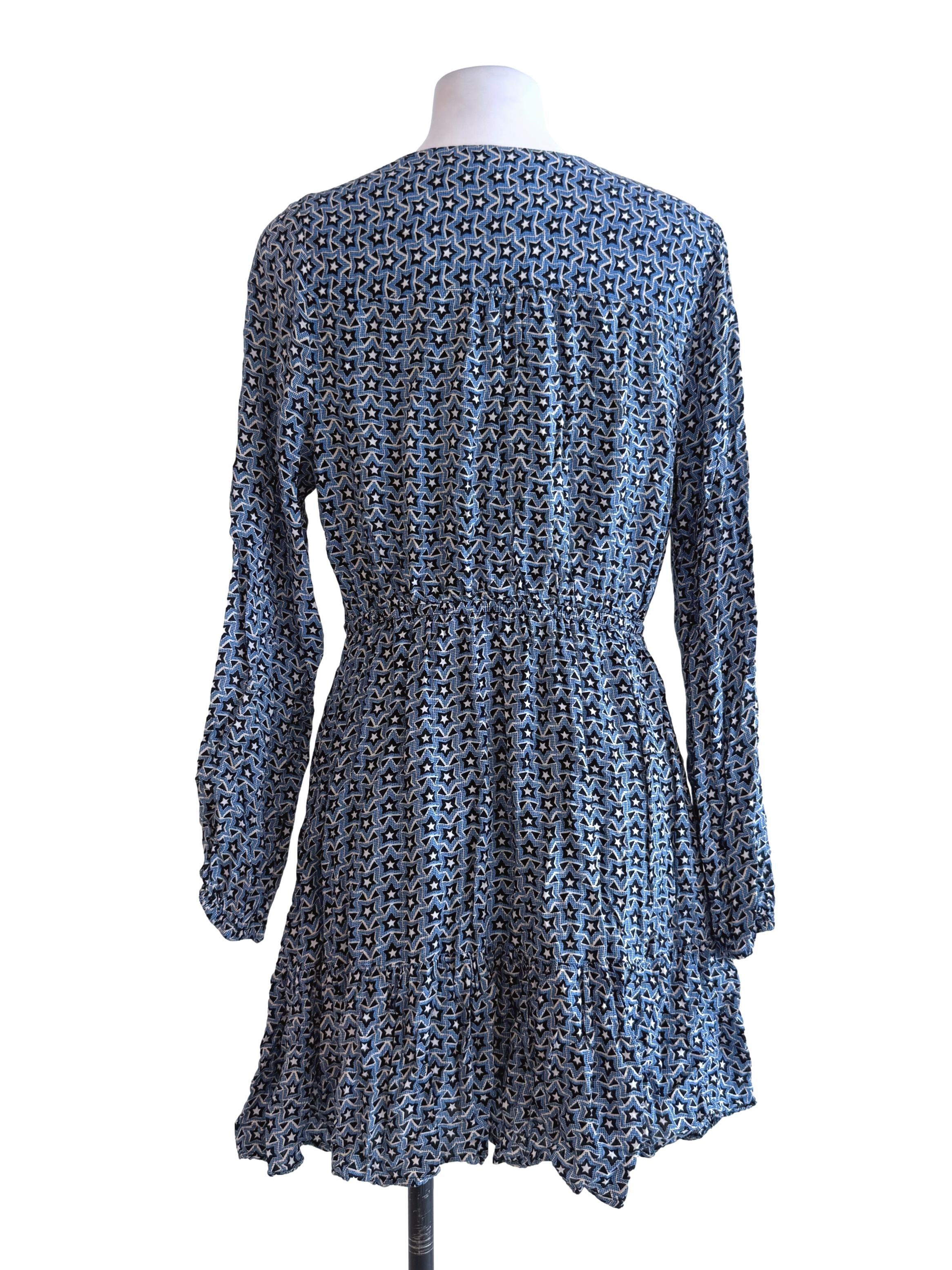 Starry Blue Blouson Dress