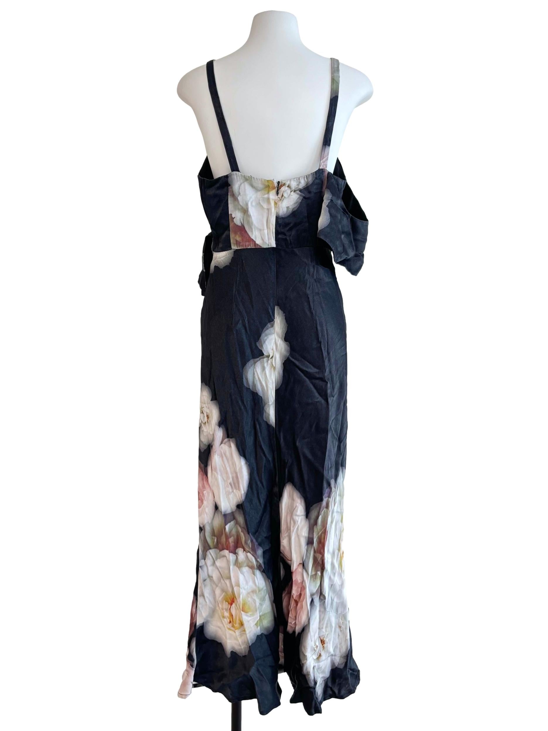 Charcoal Black Off Shoulder Maxi Dress