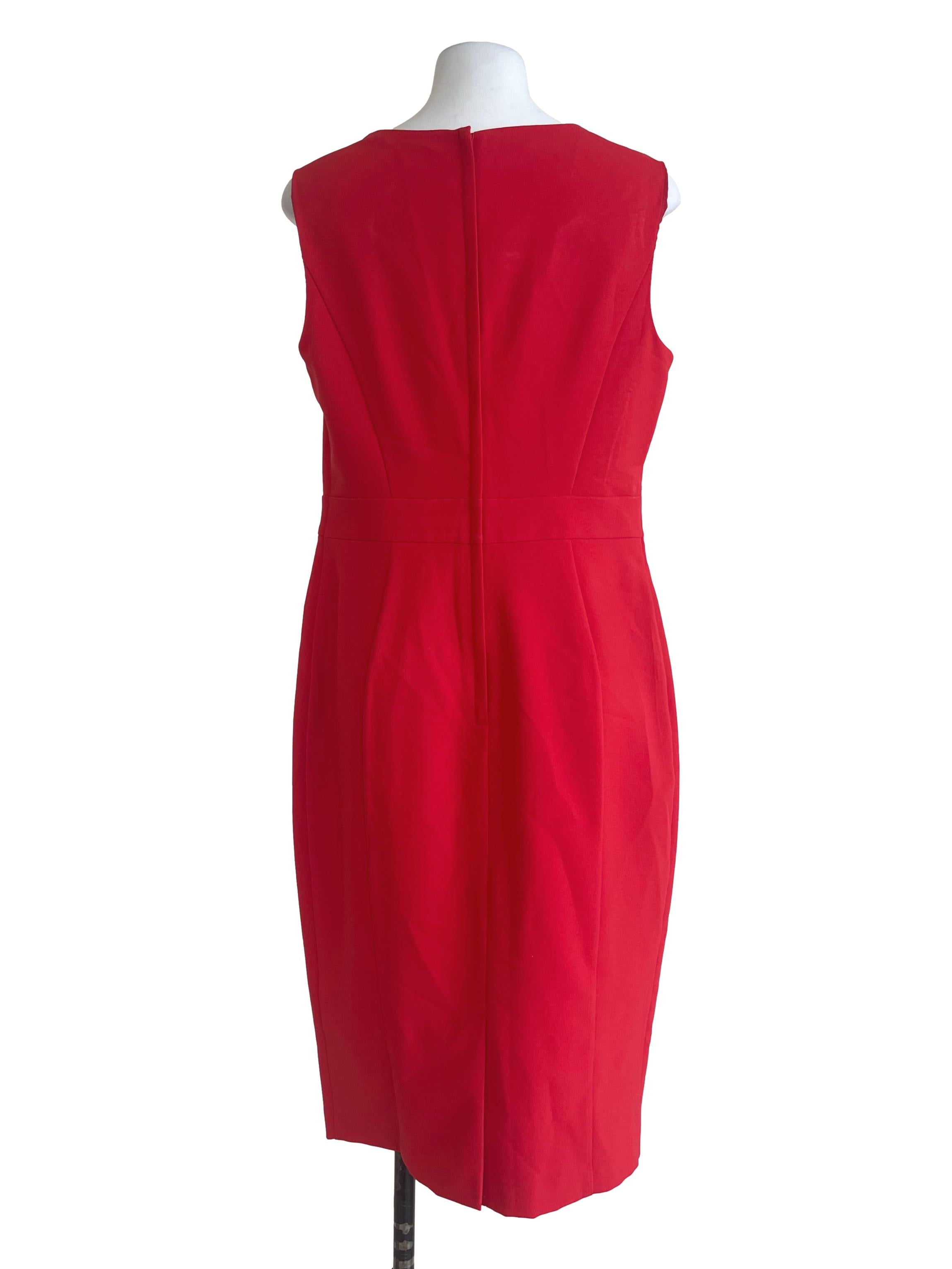 Bold Red Midi Dress