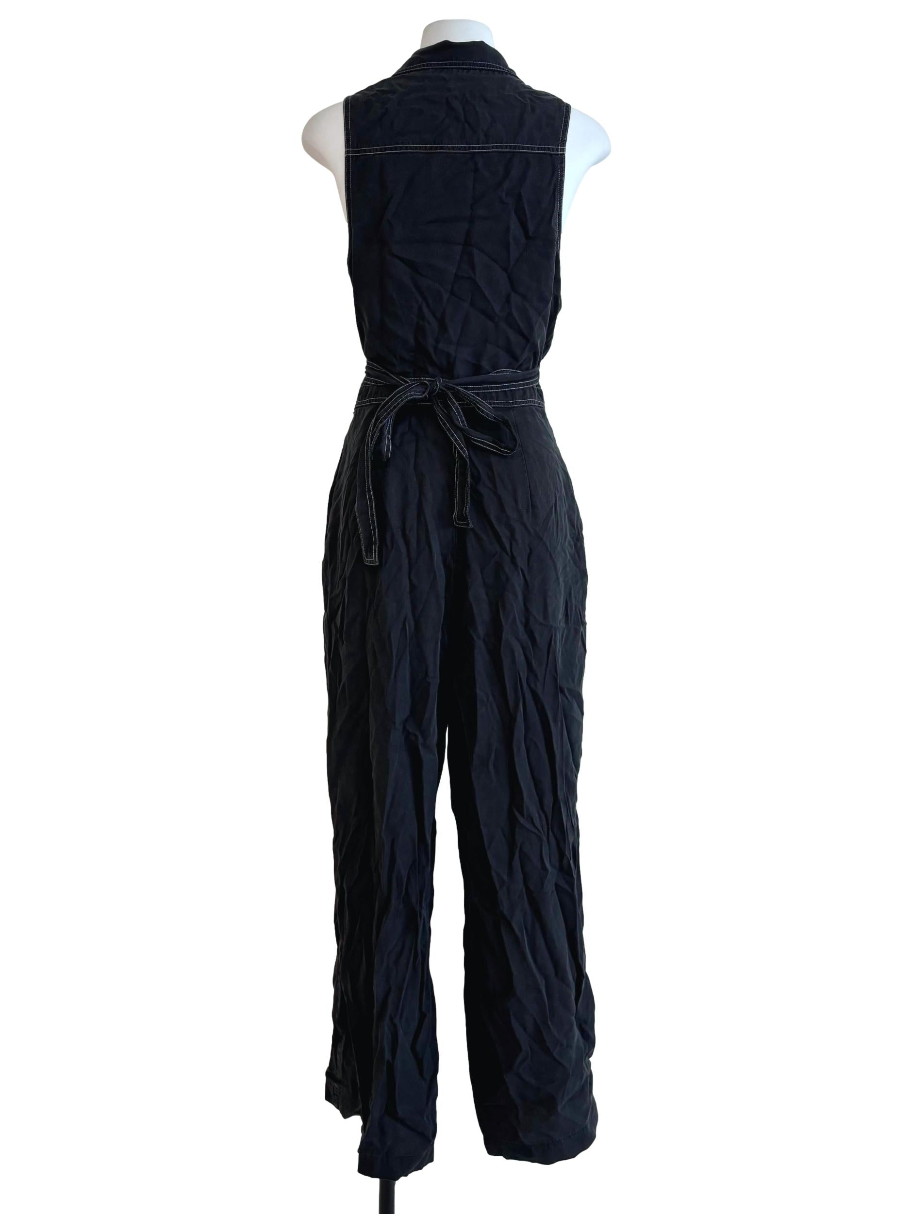 Jet Black Wrap Jumpsuit